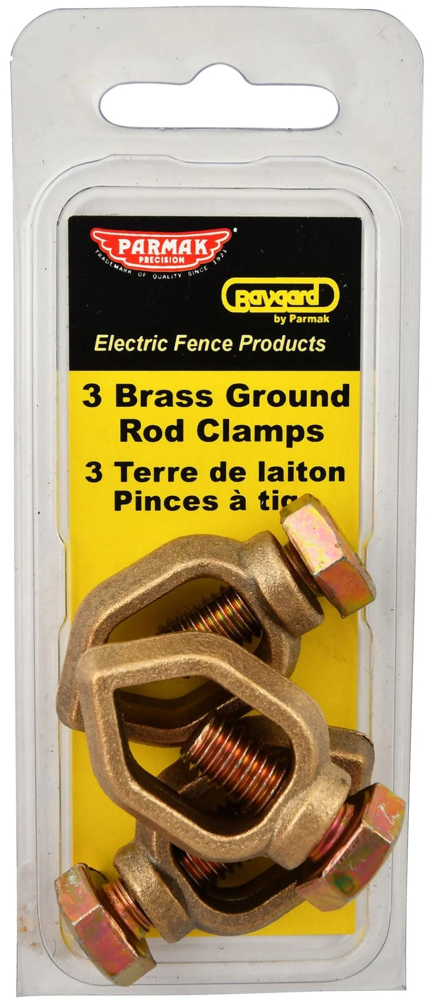 Brass Grounding Rod Clamps, 3 pack - Healthber