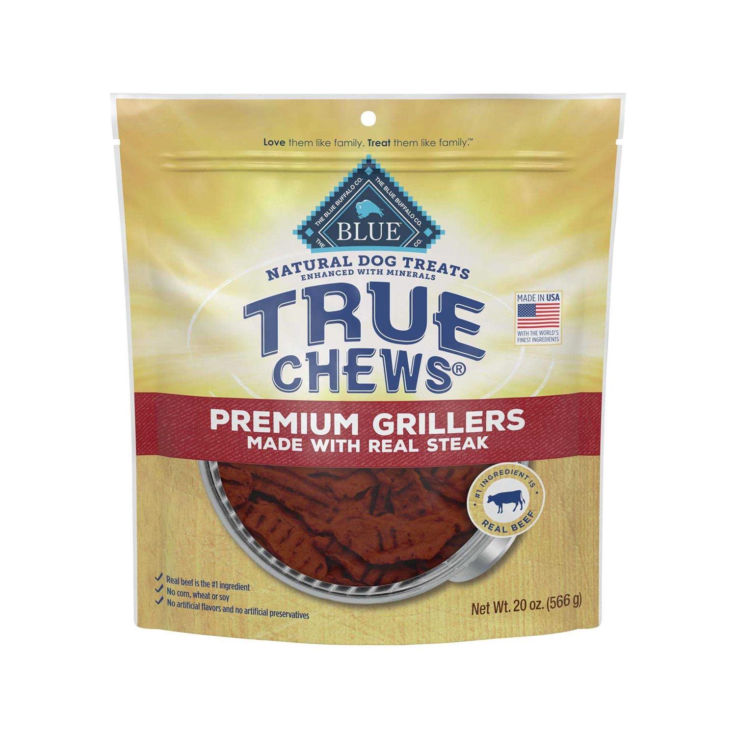Blue Buffalo True Chews Premium Grillers Natural Steak Dog Treats - Healthber