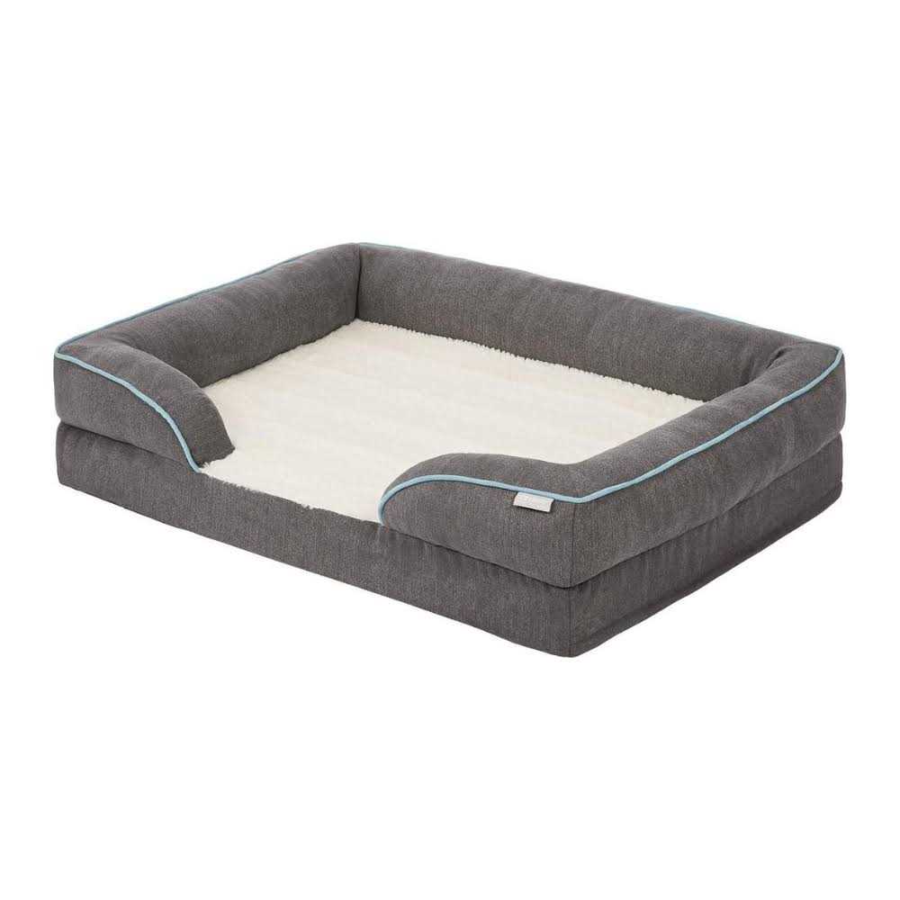 Frisco Plush Orthopedic Front Bolster Cat Dog Bed w/Removable COVER - Healthber