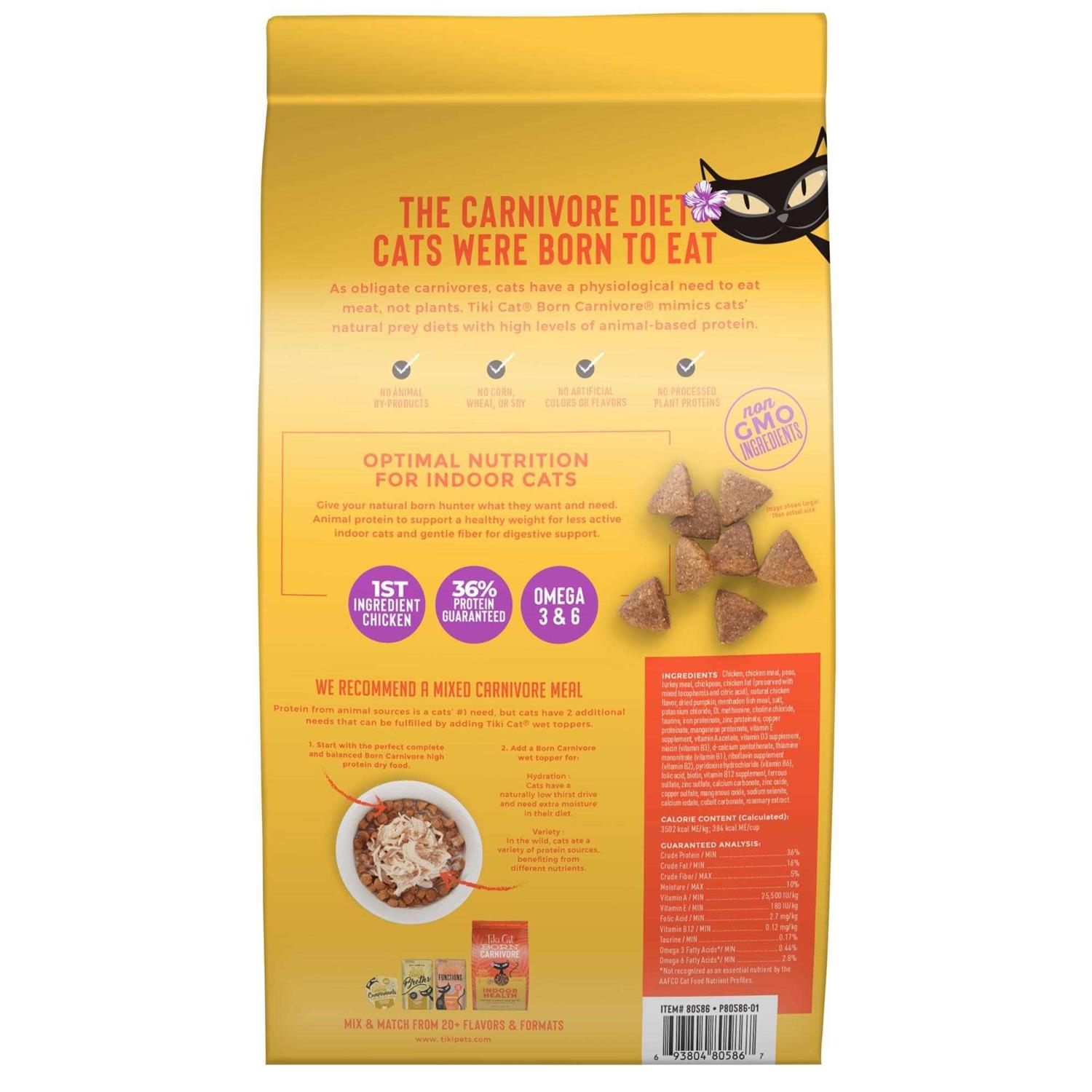 Tiki Cat Chicken & Turkey Born Carnivore Indoor Health Cat Food - Healthber