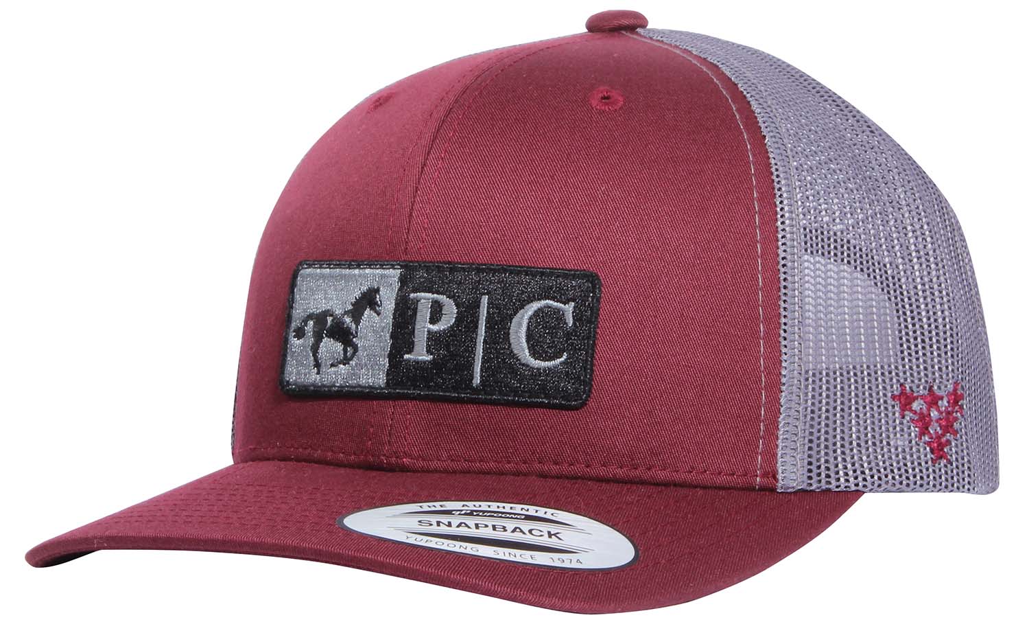 Professional's Choice 2-Tone Trucker Hat, Burgundy/Gray - Healthber