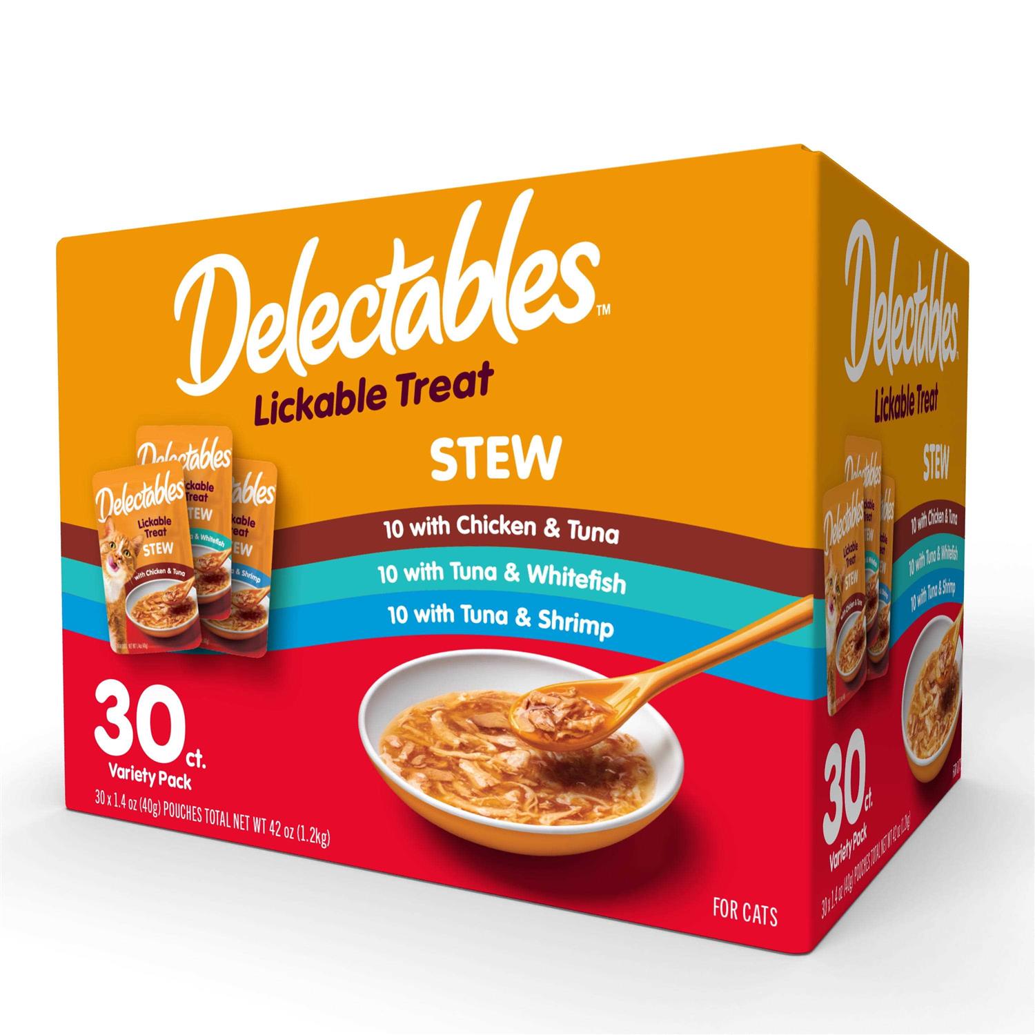 Hartz Delectables Stew Lickable Wet Cat Treats Variety Pack - Healthber