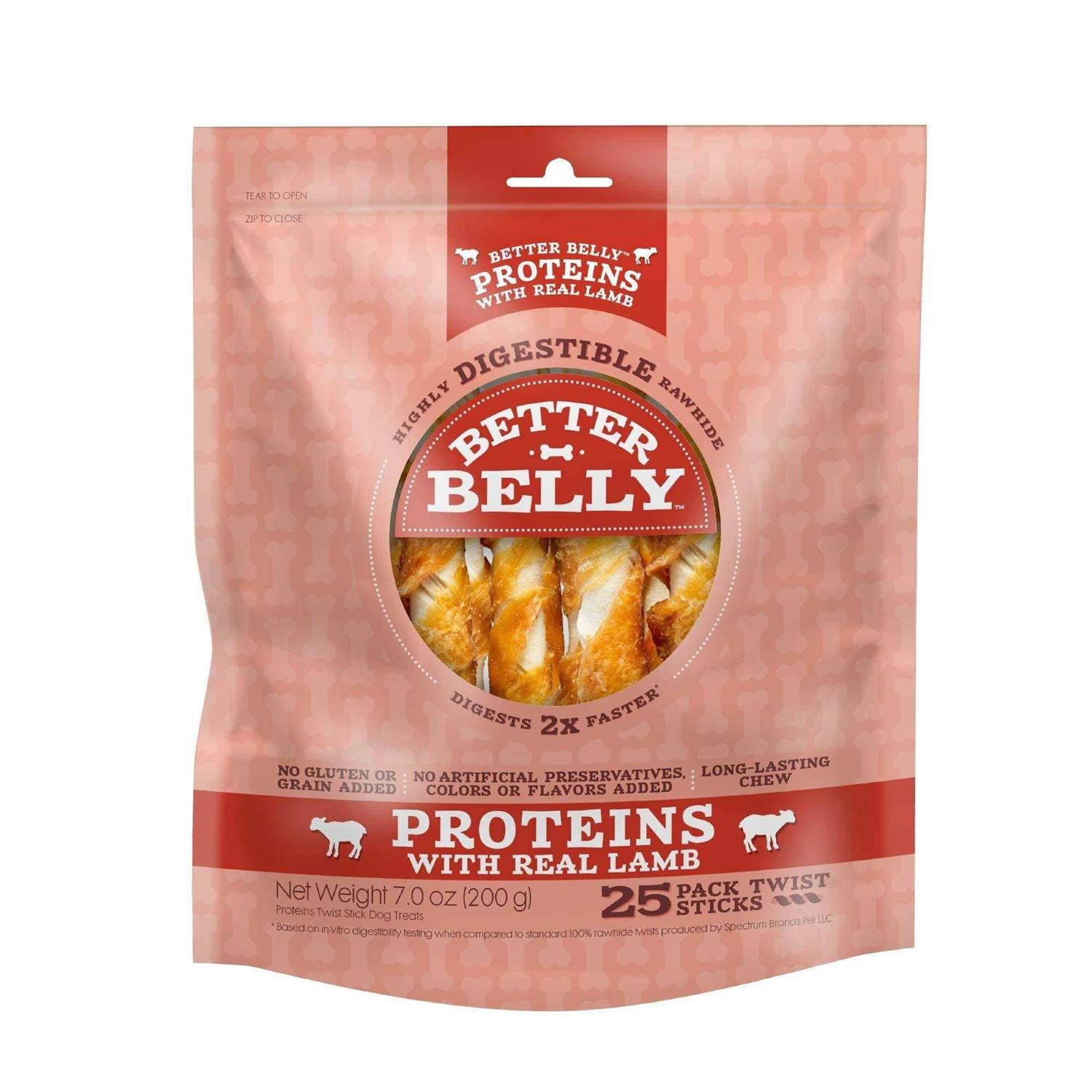 Better Belly Proteins Lamb Twist Dog Treats - Healthber