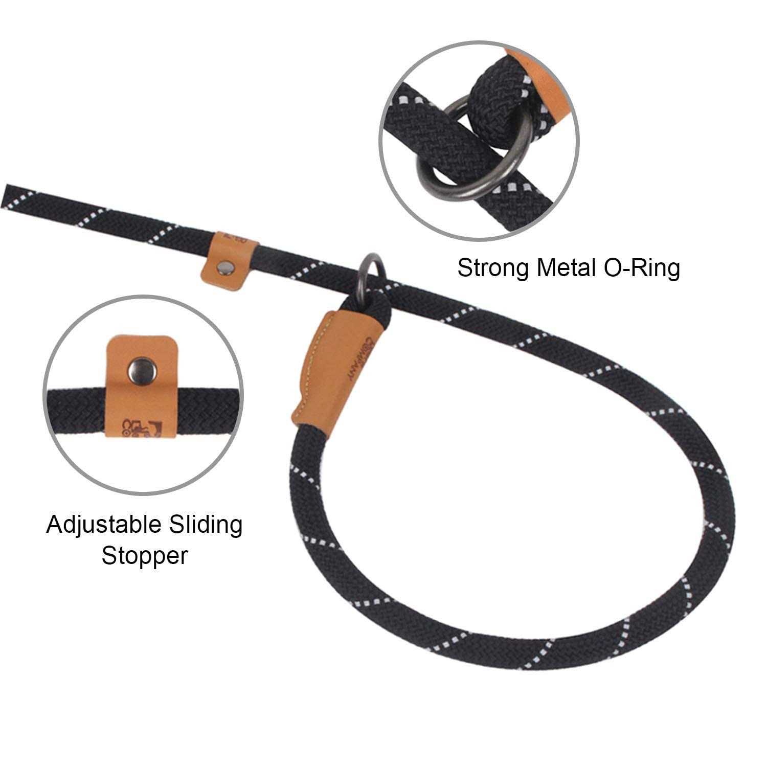Slip Lead Dog Leash Reflective Mountain Climbing Rope Leash - Healthber