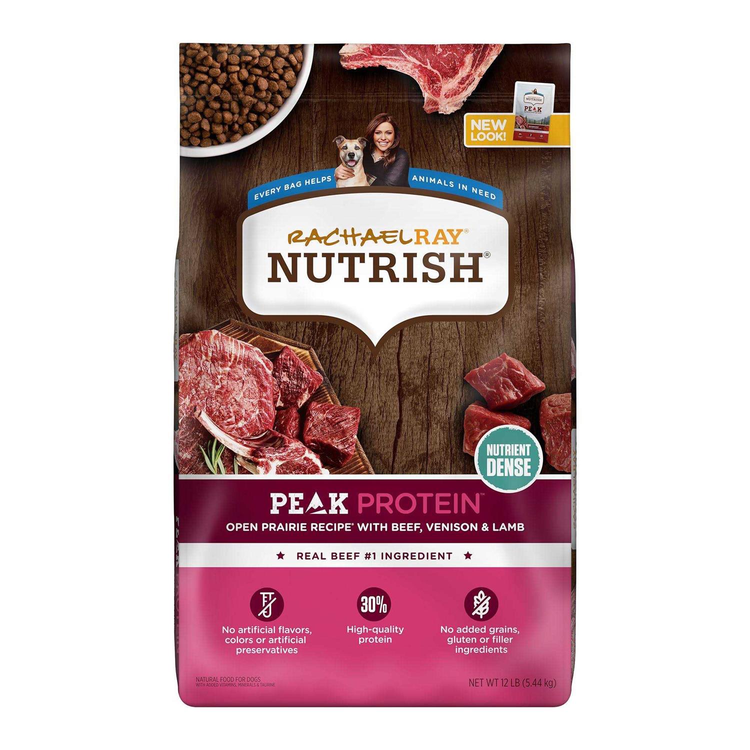 Rachael Ray Nutrish Peak Natural Dry Dog Food Open Prairie Recipe with Beef - Healthber
