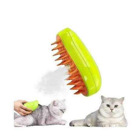 2024new 3 In1 Cat Steamy Brush, Steamy Cat Brush, Self Cleaning Steam Cat Brush, Cat Steamer Brush for Massage, Cat Hair Brush for Removing and Loosse - Healthber