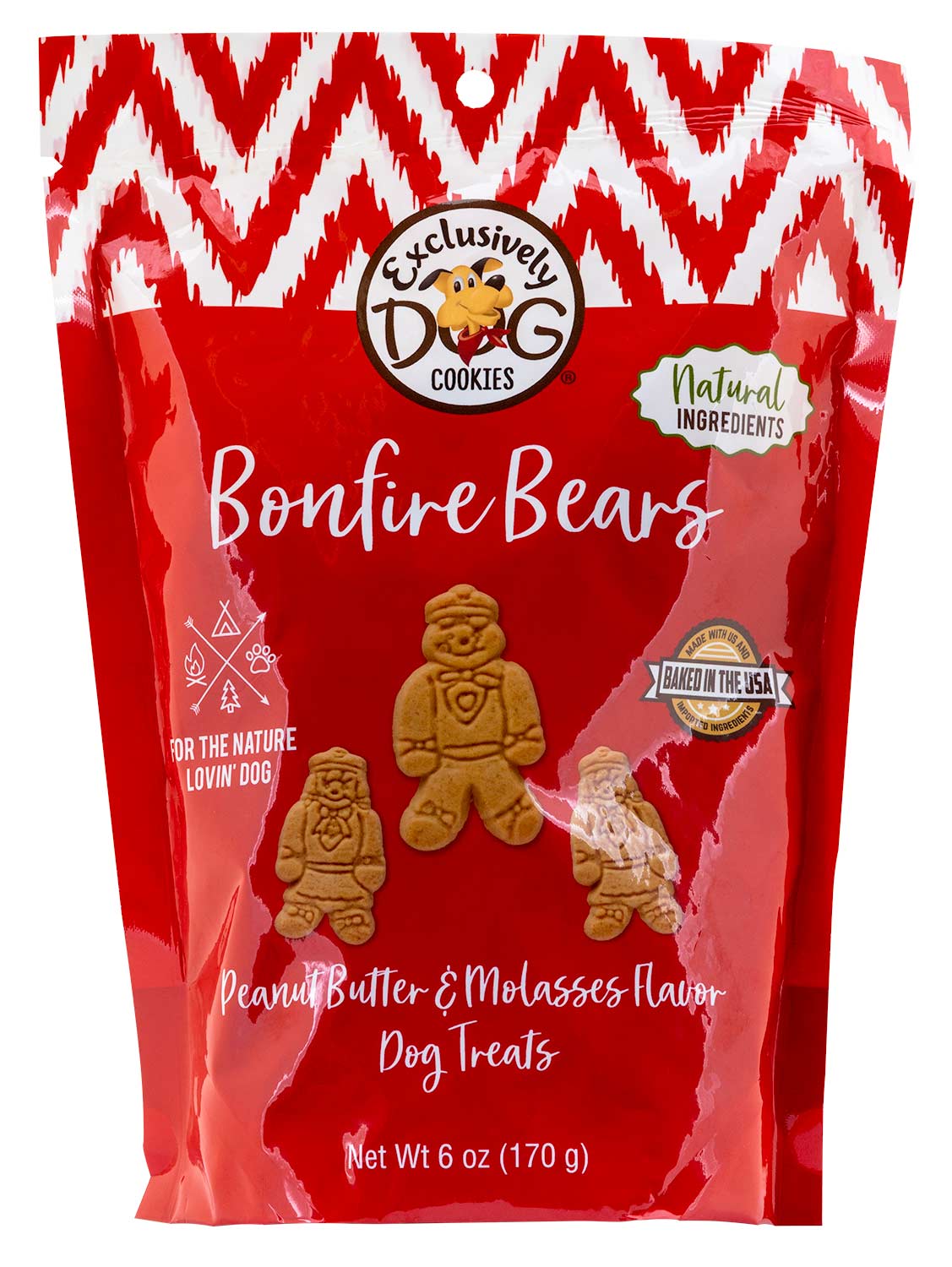 Bonfire Bears PB & Molasses Cookies for Dogs, 6 oz - Healthber