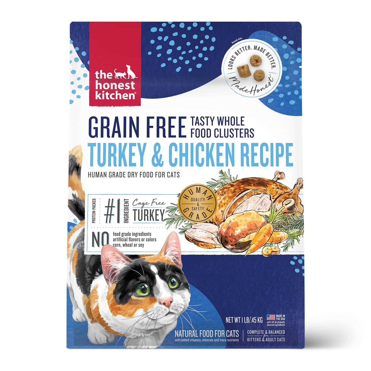 The Honest Kitchen Grain-Free Turkey Chicken Whole Food Clusters Dry Cat Food - Healthber