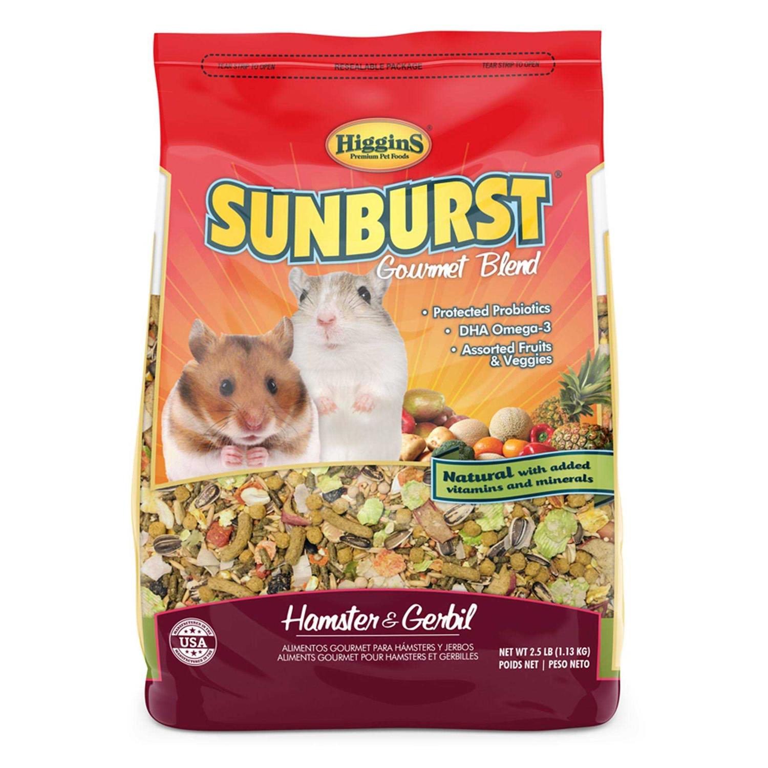 Higgins Sunburst Gourmet Blend Gerbil & Hamster Food - Healthber