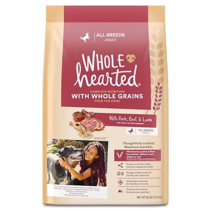 WholeHearted Whole Grains with Pork Beef & Lamb Dry Dog Food - Healthber