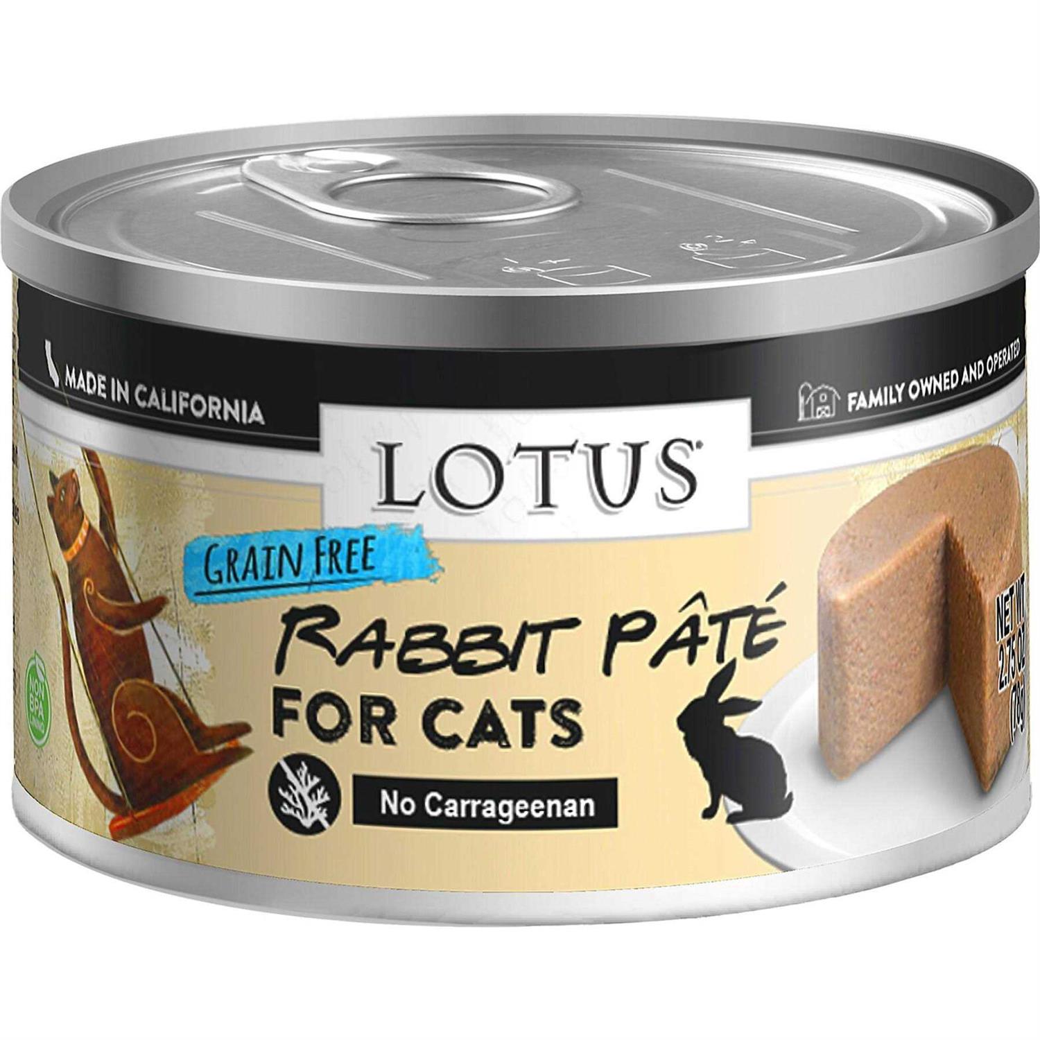 Lotus Grain Free Rabbit Pate Canned Cat Food - Healthber