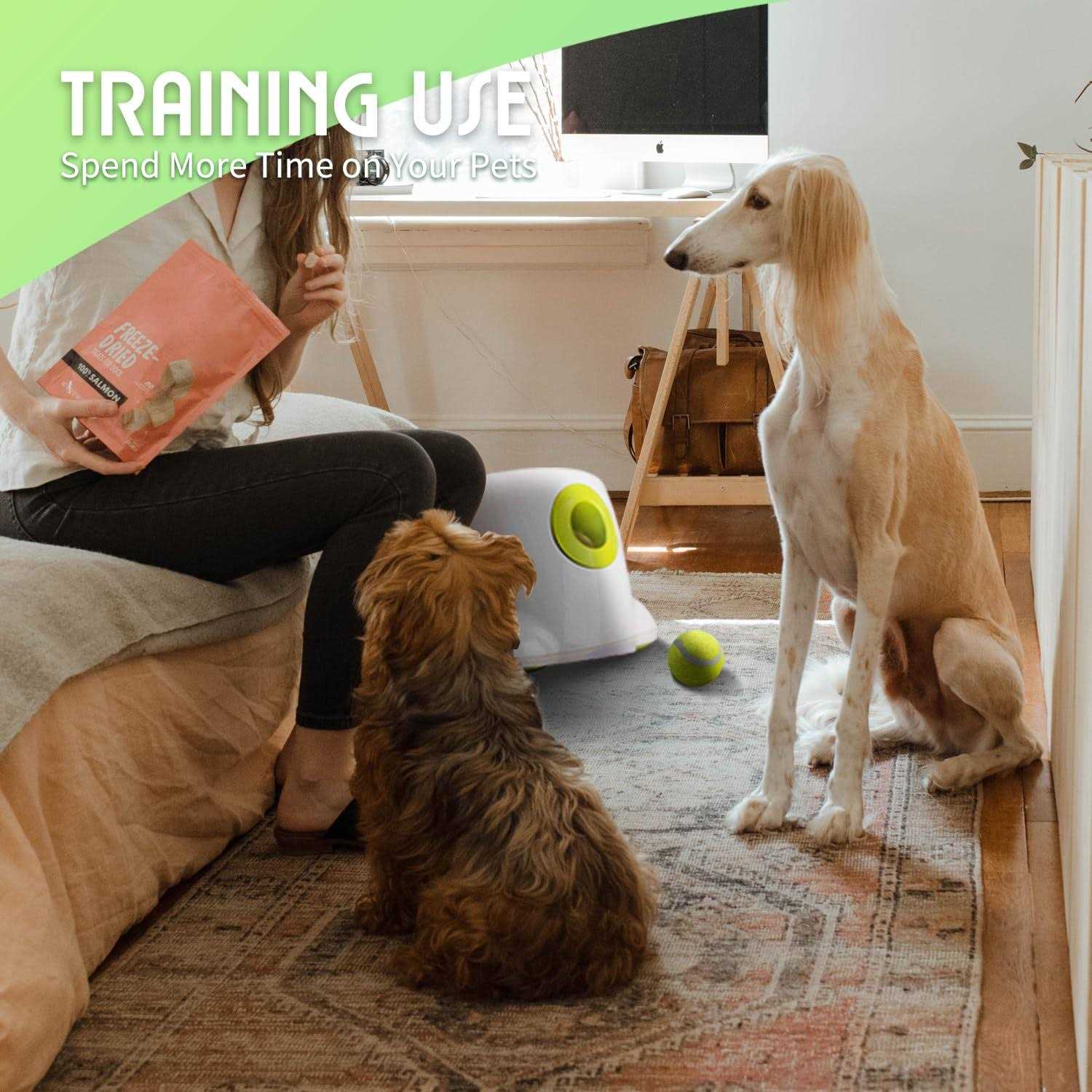 ALL for PAWS AFP Automatic Ball Launcher for Dogs,Dog Ball Launcher Automatic,Tennis Ball Machine,Includes 3pcs Tennis Balls for Dogs - Healthber