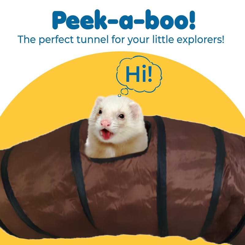 SunGrow Collapsible Tunnel for Ferret 47.2 x 9.8 Lightweight Polyester with Steel Frame Tube,Includes Carrying Case - Healthber