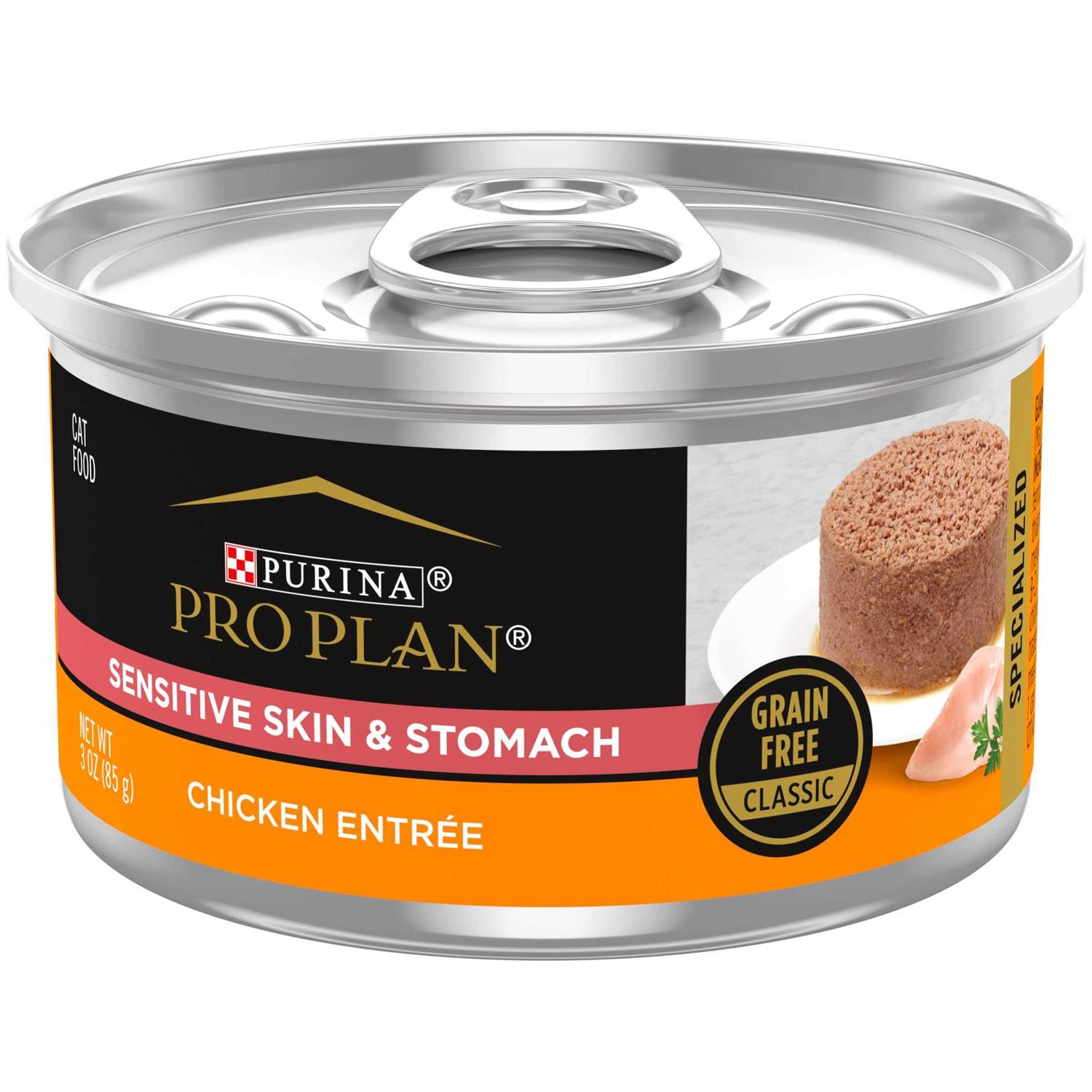 Purina Pro Plan Focus Sensitive Skin & Stomach Adult Wet Cat Food Grain Free Chicken - Healthber