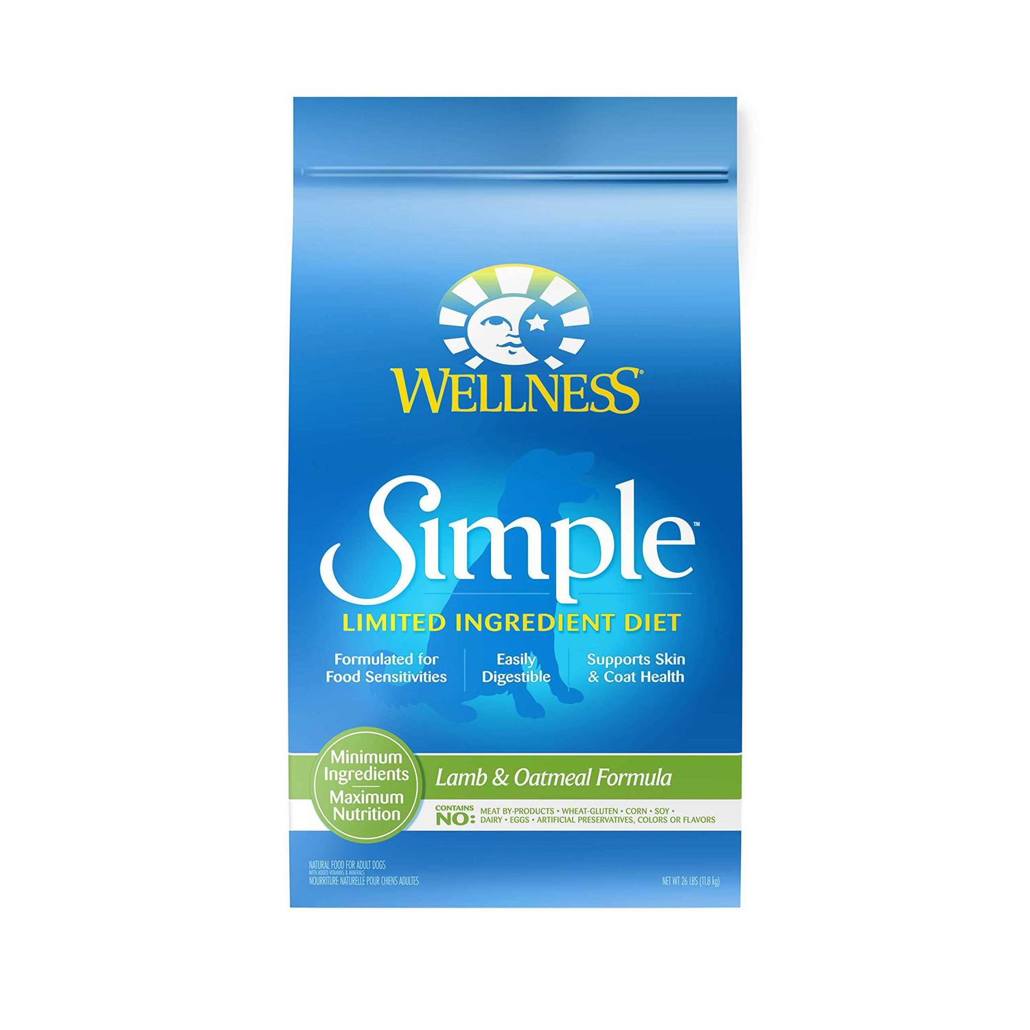 Wellness Simple Limited Ingredient Diet Lamb & Oatmeal Formula Dry Dog Food - Healthber