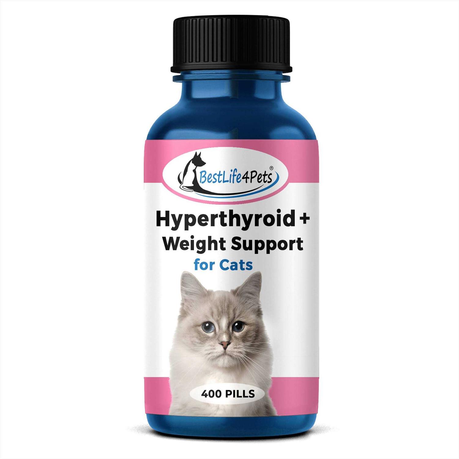 BestLife4Pets Cat Hyperthyroid + Weight Gain Support Feline Thyroid Supplement for Metabolic Support - Healthber