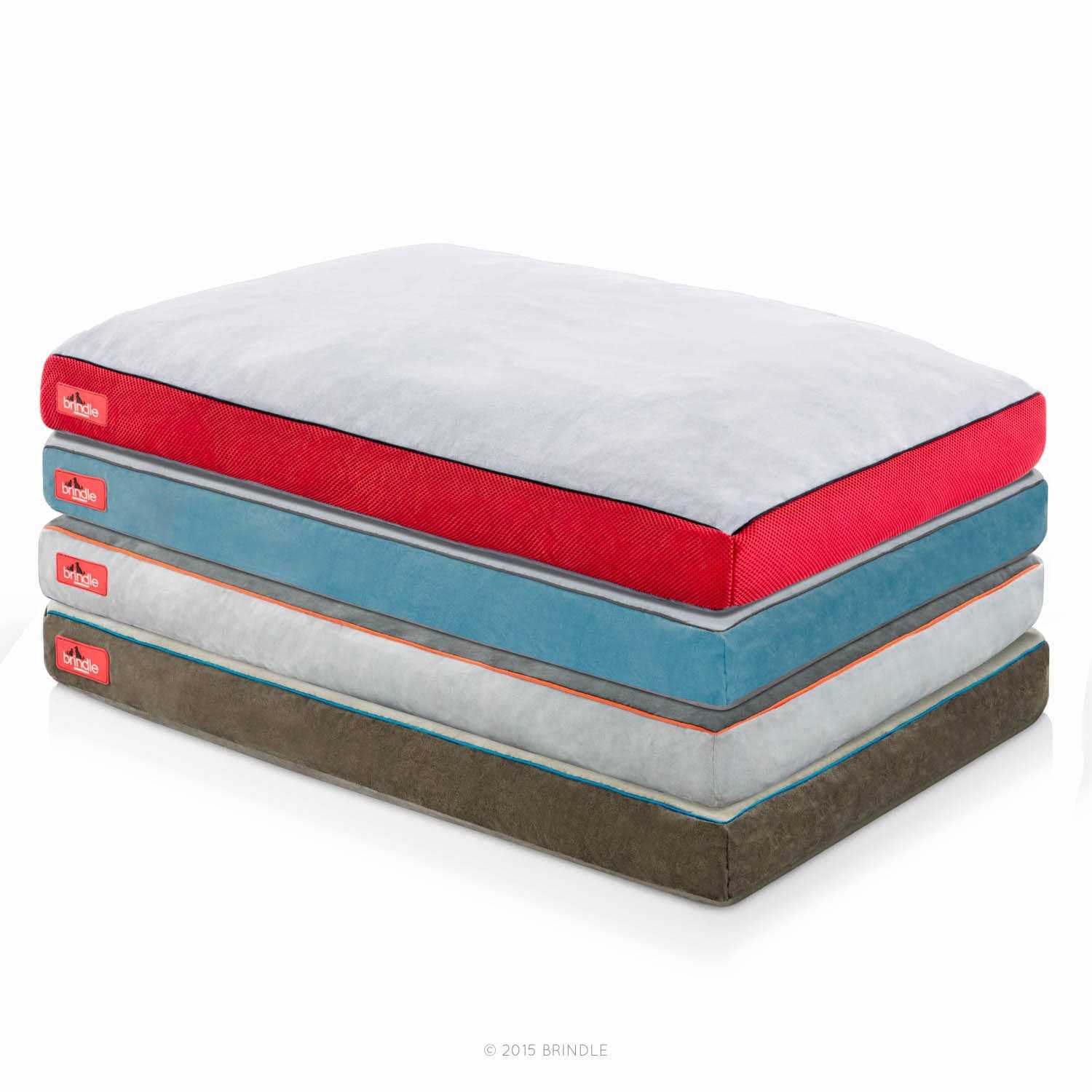Brindle Soft Memory Foam Dog Bed with Removable Washable Cover - Healthber