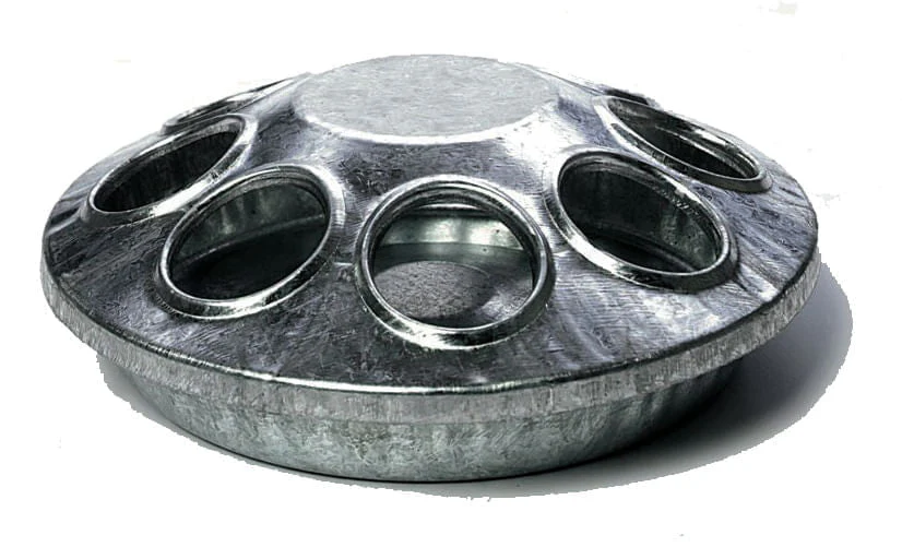 8-Hole Galvanized Chick Feeder - Healthber
