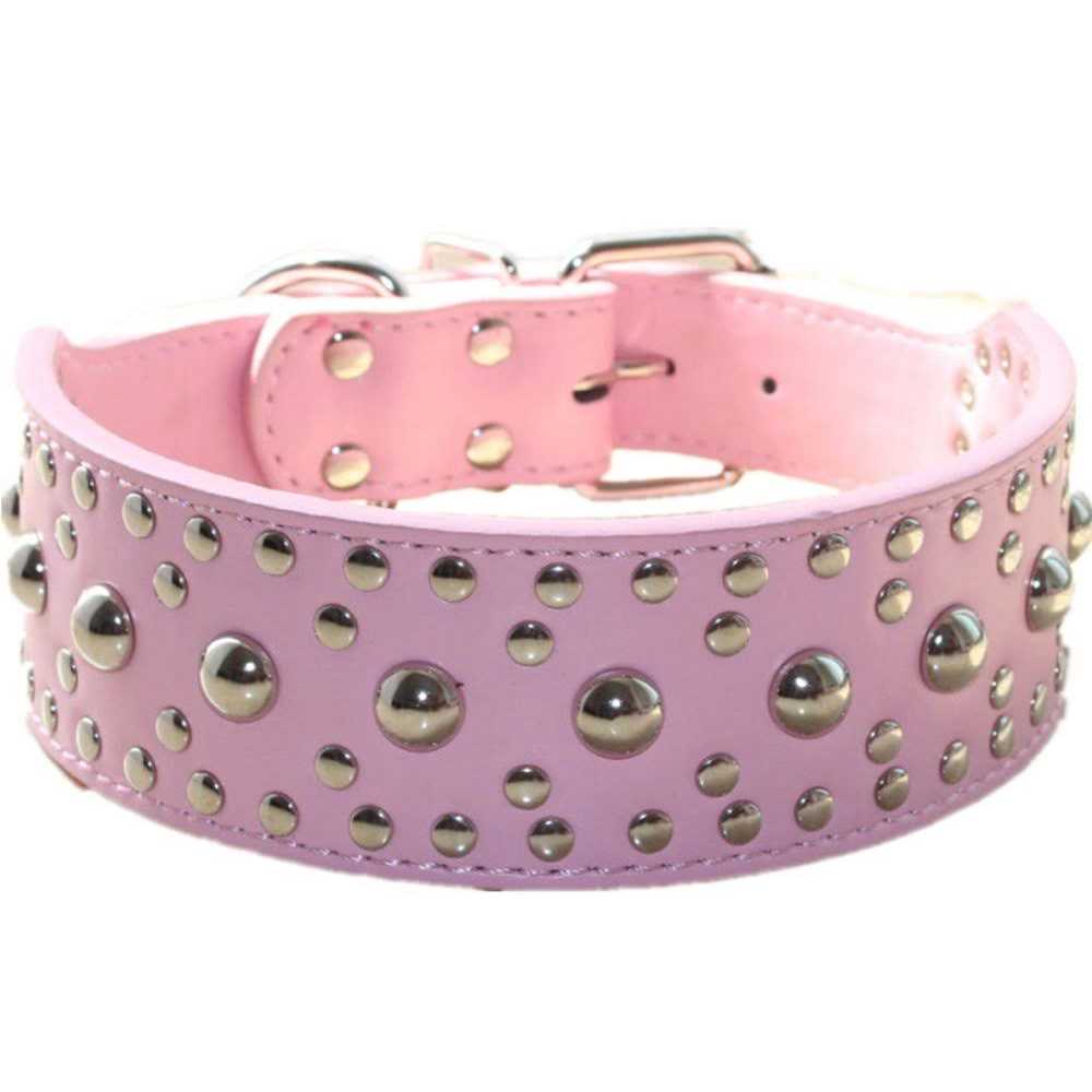 haoyueer Leather Spiked Studded Dog Collar for Medium Large Dogs - Healthber