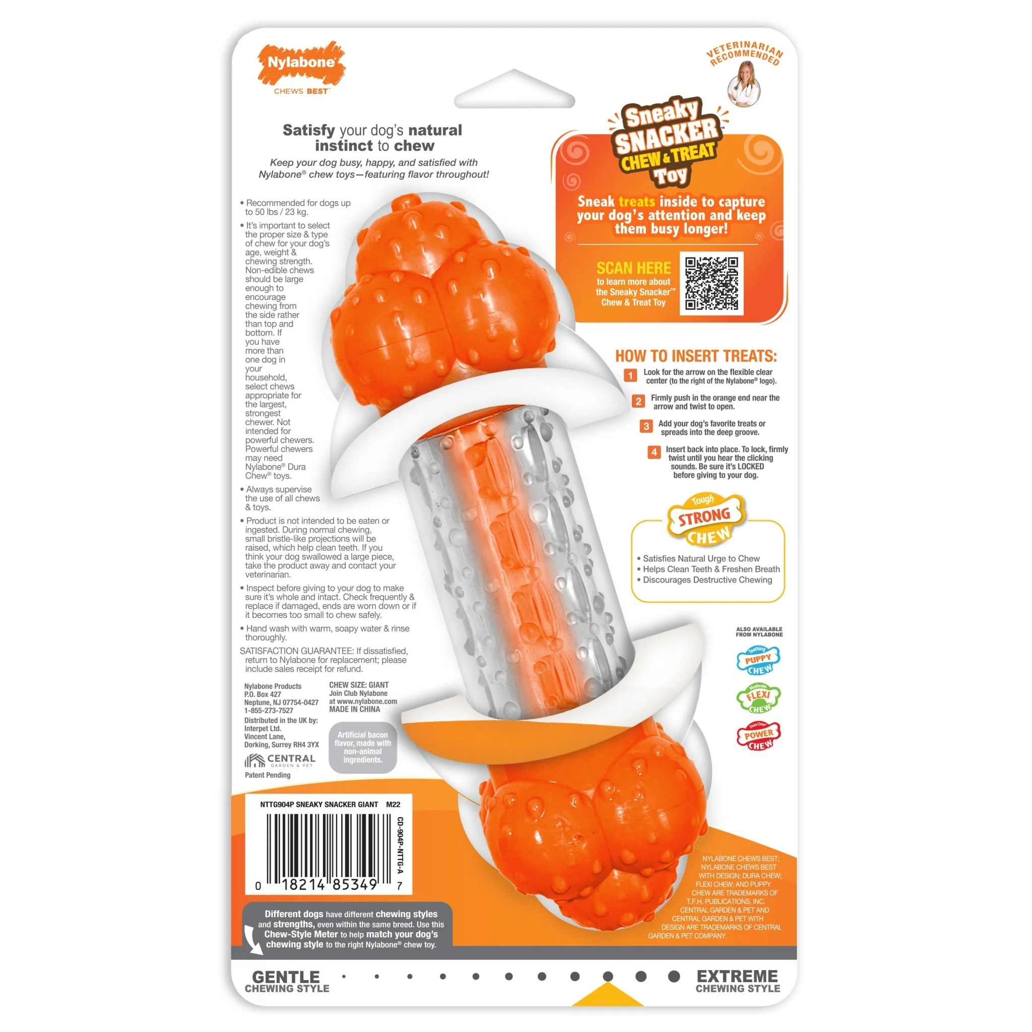 Sneaky Snacker Dog Treat Toy, Bacon - Healthber