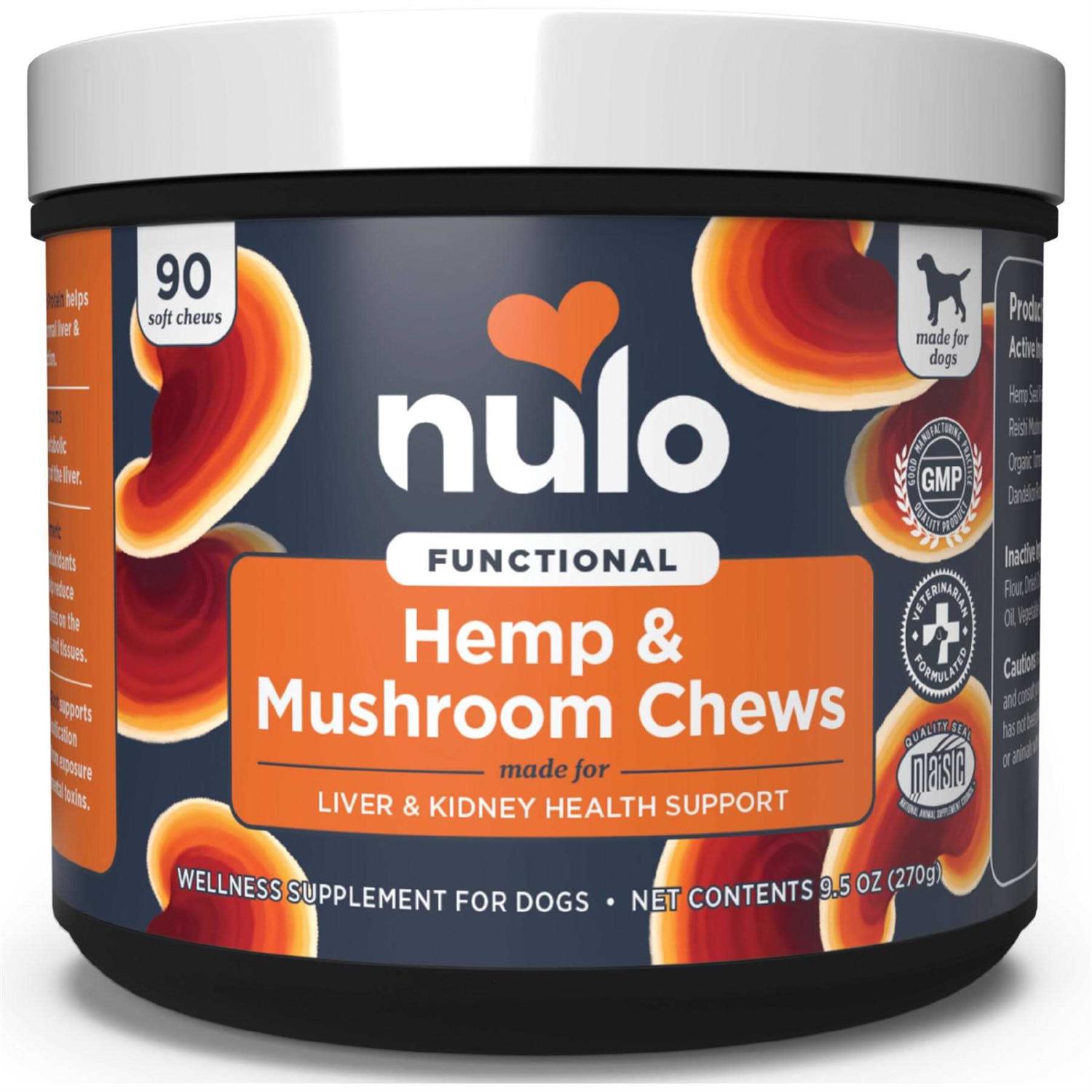Nulo Functional Hemp & Mushroom Soft Chew Dog Supplement - Healthber