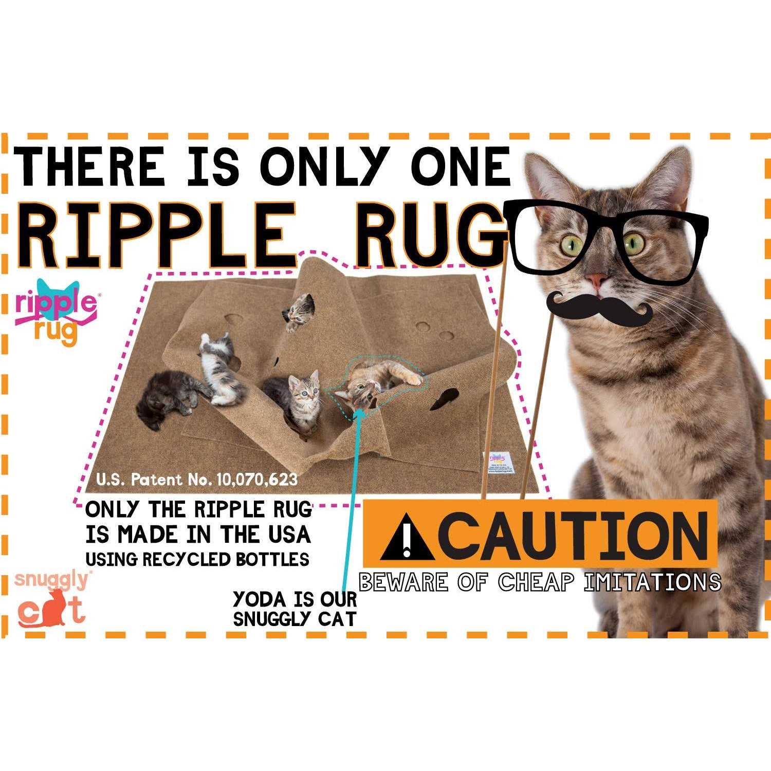 SnugglyCat The Ripple Rug Made in USA - Healthber