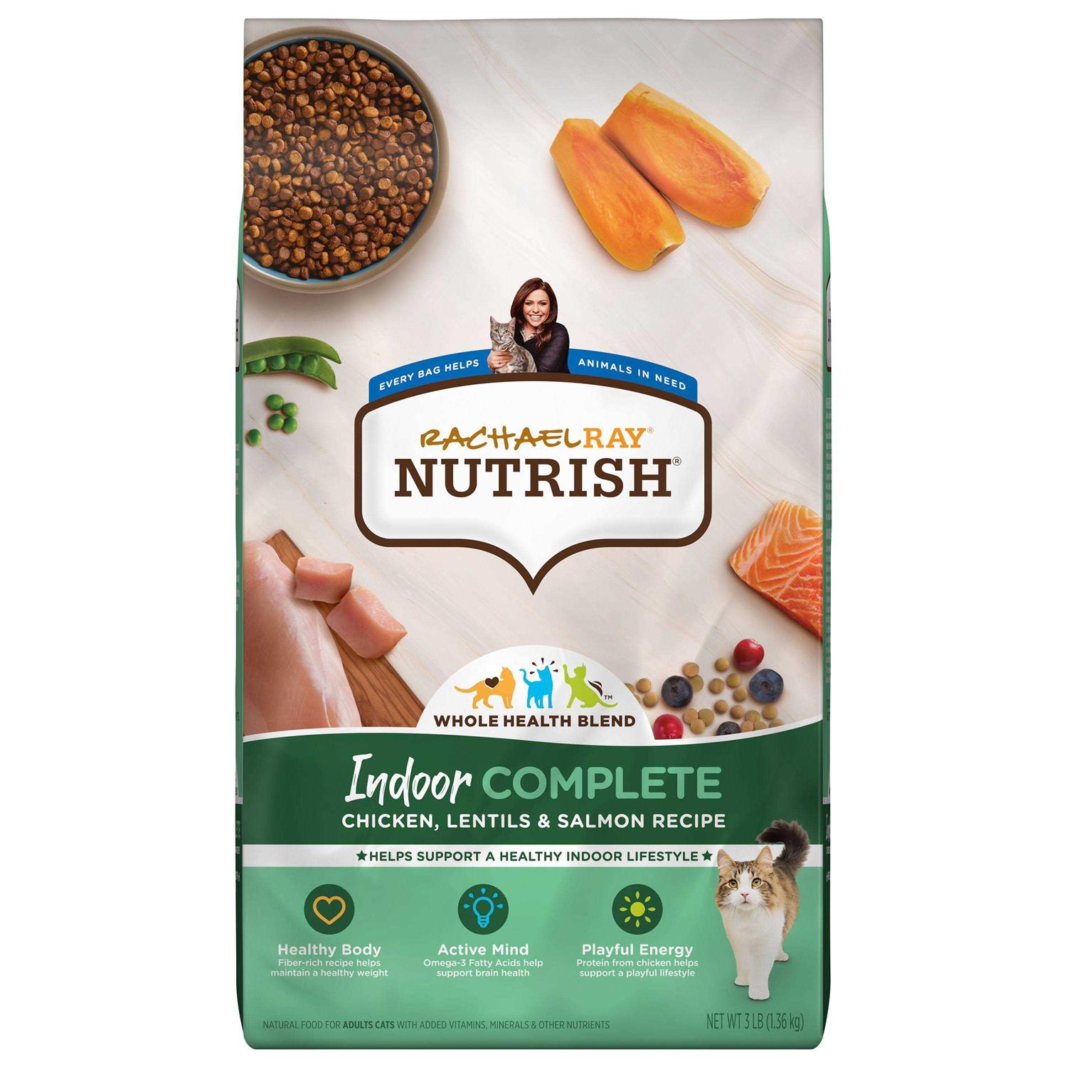 Rachael Ray Nutrish Indoor Complete Chicken with Lentils & Salmon Dry Cat Food - Healthber