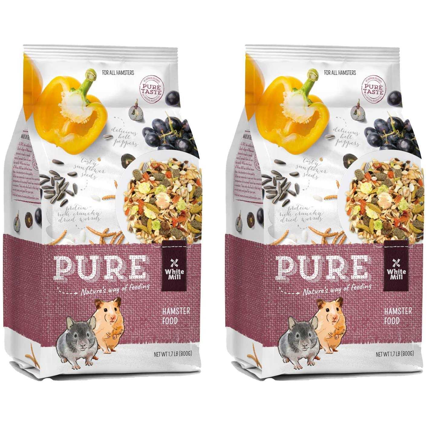 Witte Molen Pure Hamster Food Seed Mixture Mealworms Sunflower Seeds - Healthber