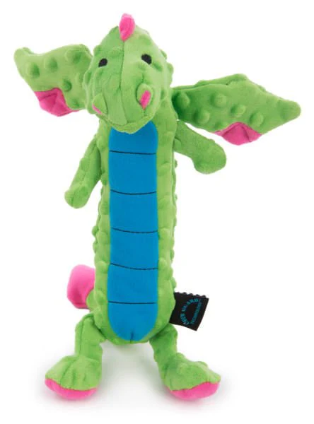 Skinny Green Dragon Dog Toy, Large - Healthber