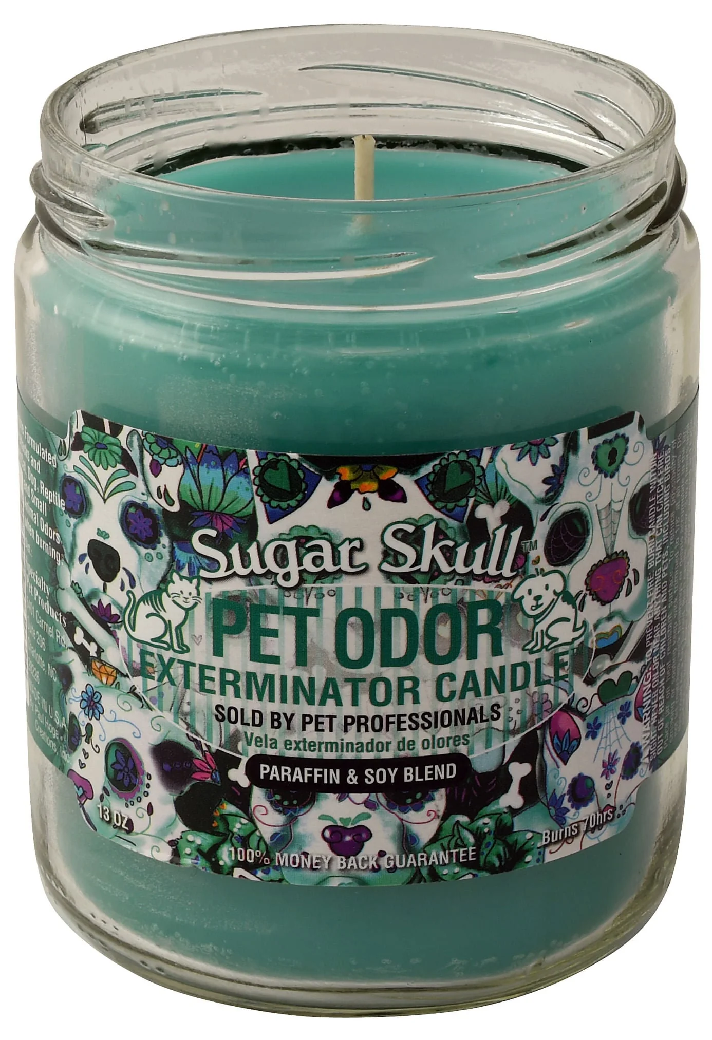 Pet Odor Exterminator Candle, Sugar Skull, 13 oz - Healthber