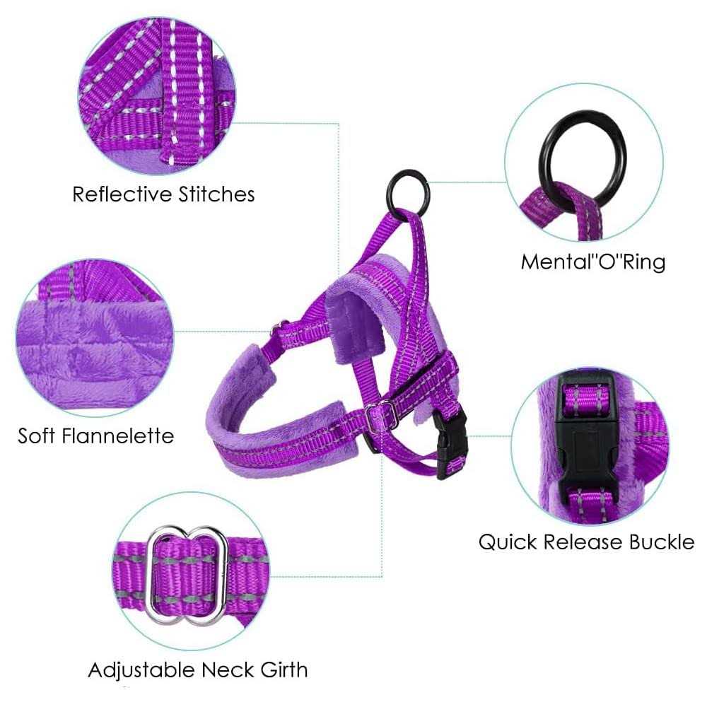 Lukovee Walking Dog Harness and Leash Heavy Duty Adjustable Puppy Harness Soft Padded Reflective Vest Harness Anti-Twist 4FT Pe - Healthber