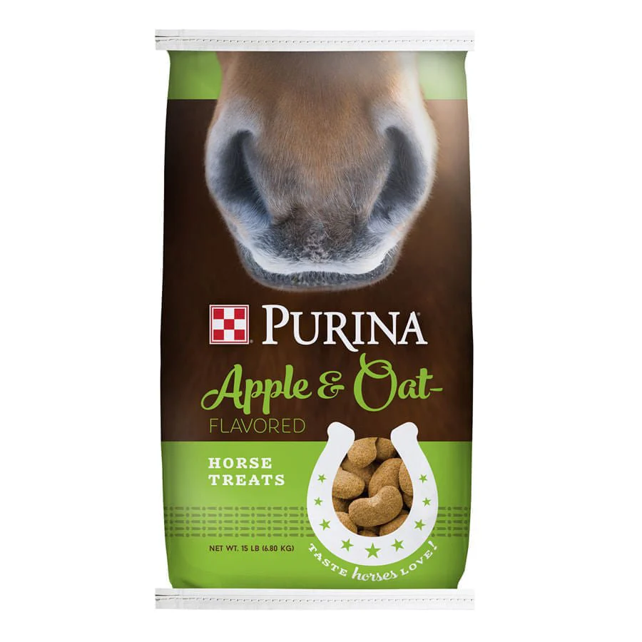 Purina Apple & Oats Horse Treats, 15 lb - Healthber