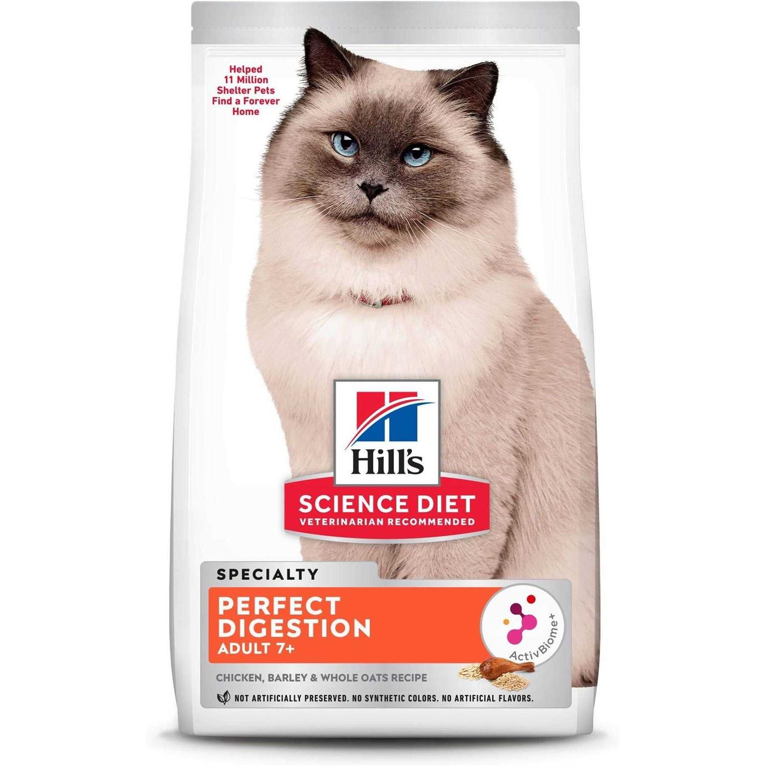 Hill’s Science Diet Adult 7+ Perfect Digestion Chicken Dry Cat Food - Healthber