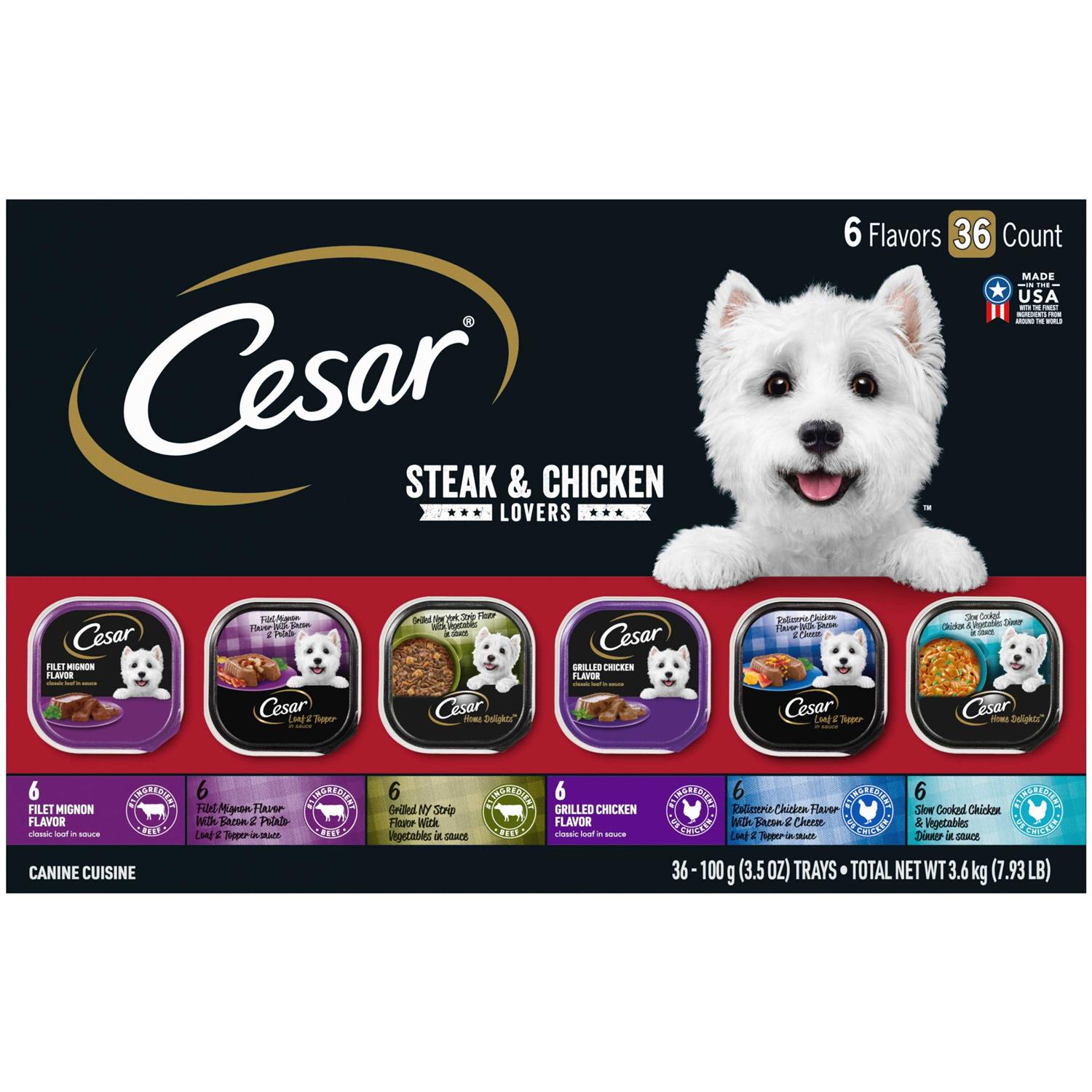 Cesar Steak & Poultry Lovers Variety Pack Dog Food Trays - Healthber