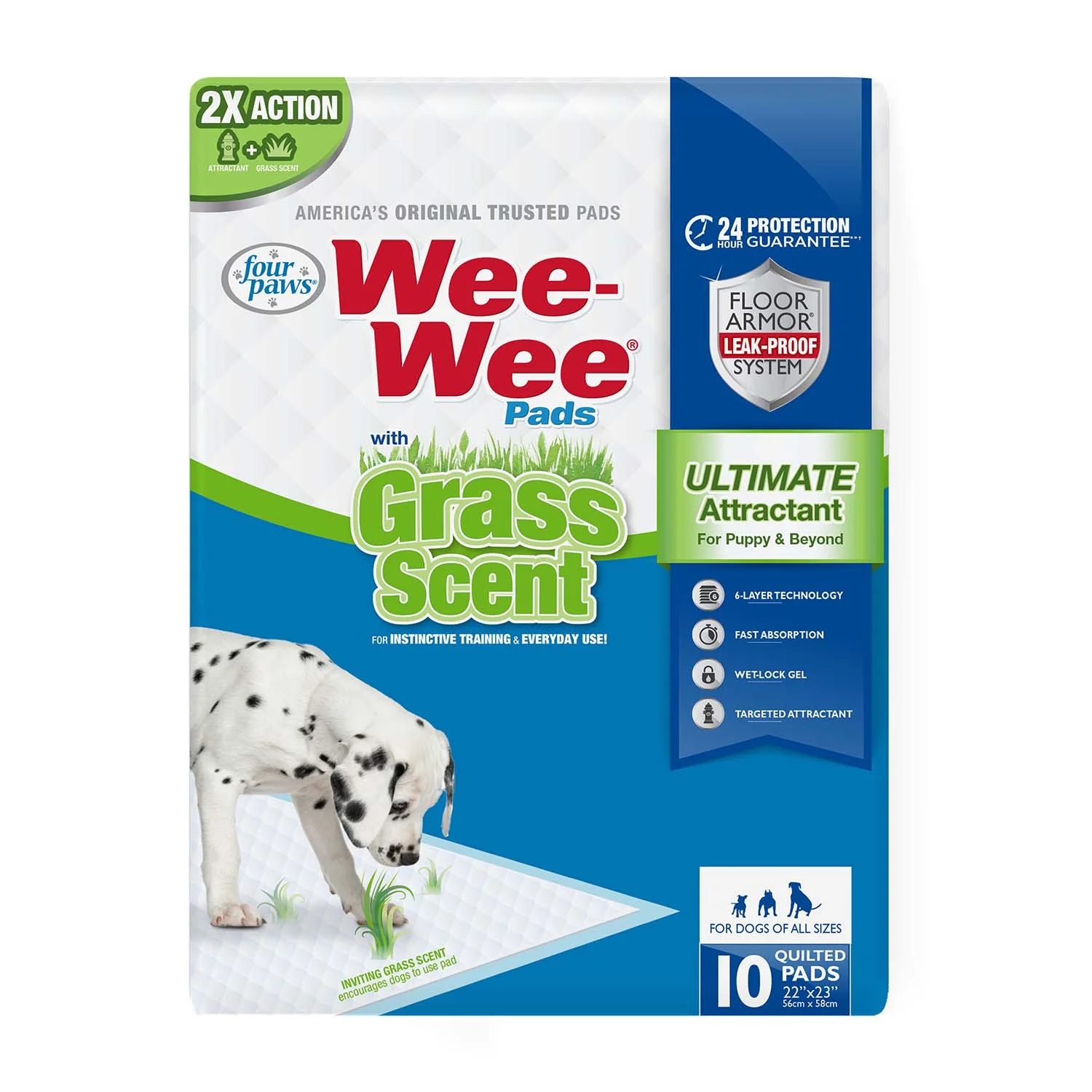 Wee-Wee Ultimate Attractant Dog Pee Pads with Grass Scent - Healthber