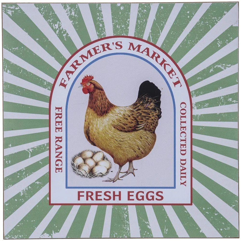 Farmer's Market Fresh Eggs Wall Hanging - Healthber