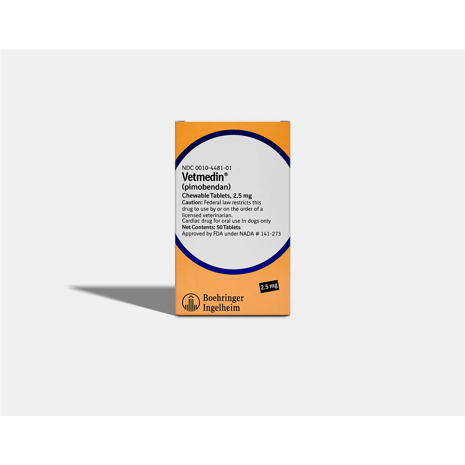 Vetmedin 2.5mg 50 Chewable Tablets - Healthber