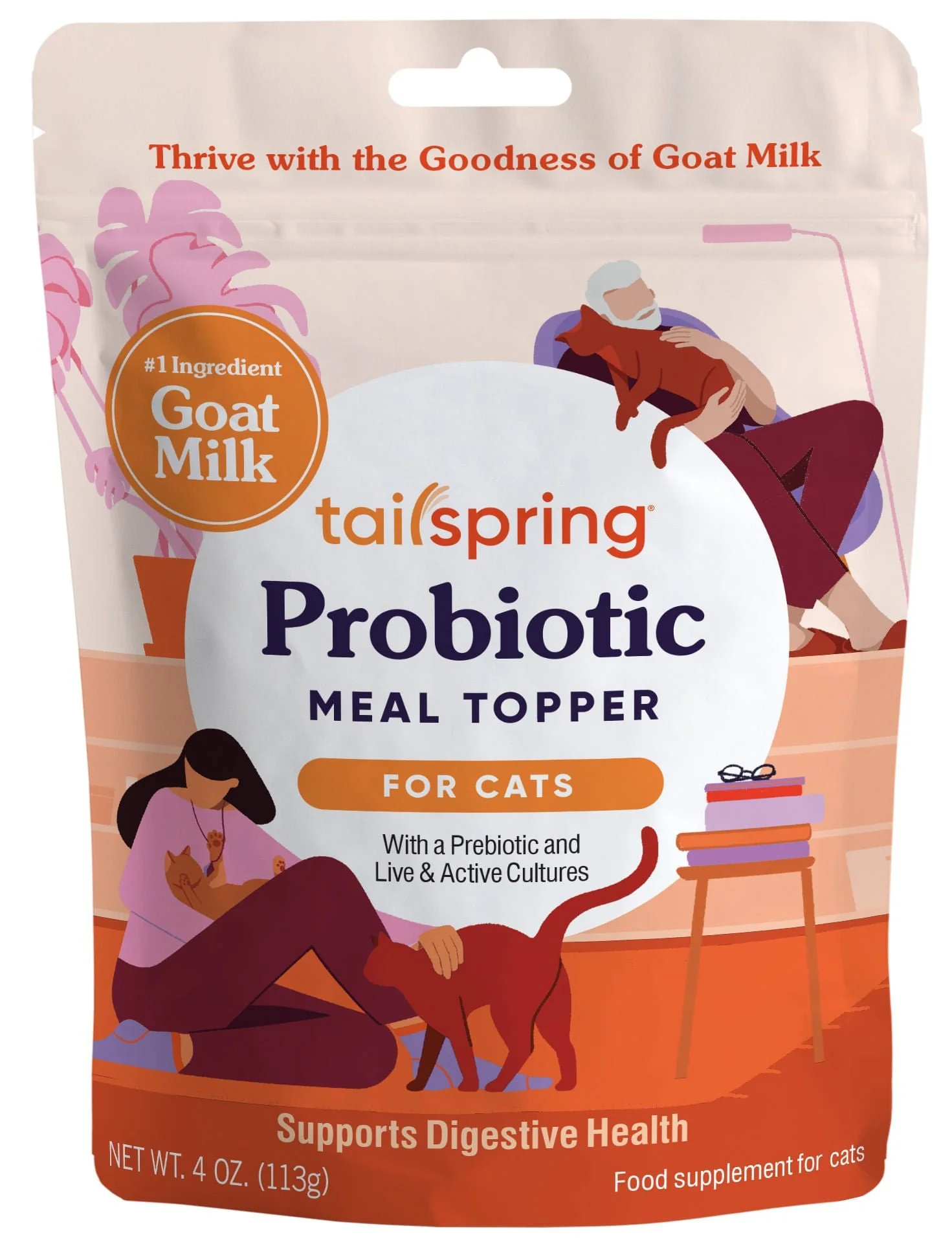 Cat Probiotic Tailspring Meal Topper, 4 oz - Healthber