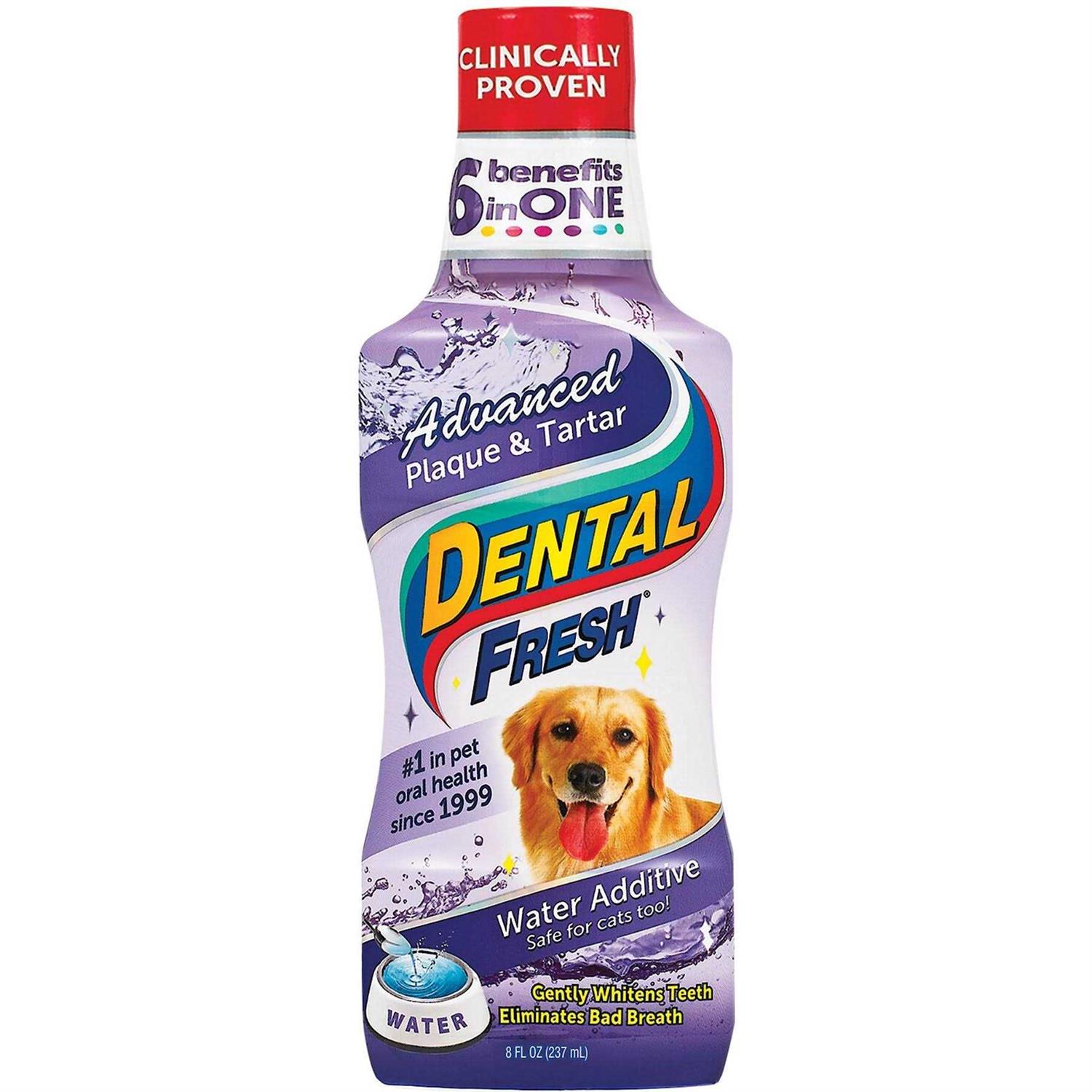 Dental Fresh Advanced Plaque & Tartar Water Additive for Dogs - Healthber