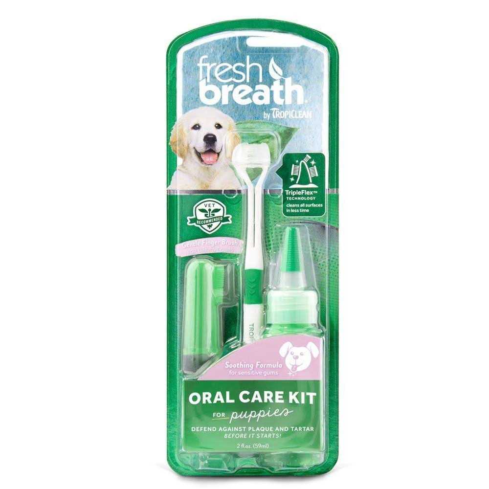Tropiclean Fresh Breath Oral Care Kit for Puppies - Healthber