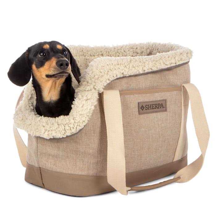 Sherpa Tan Luxe Tote Fashionable Pet Carrier - Healthber