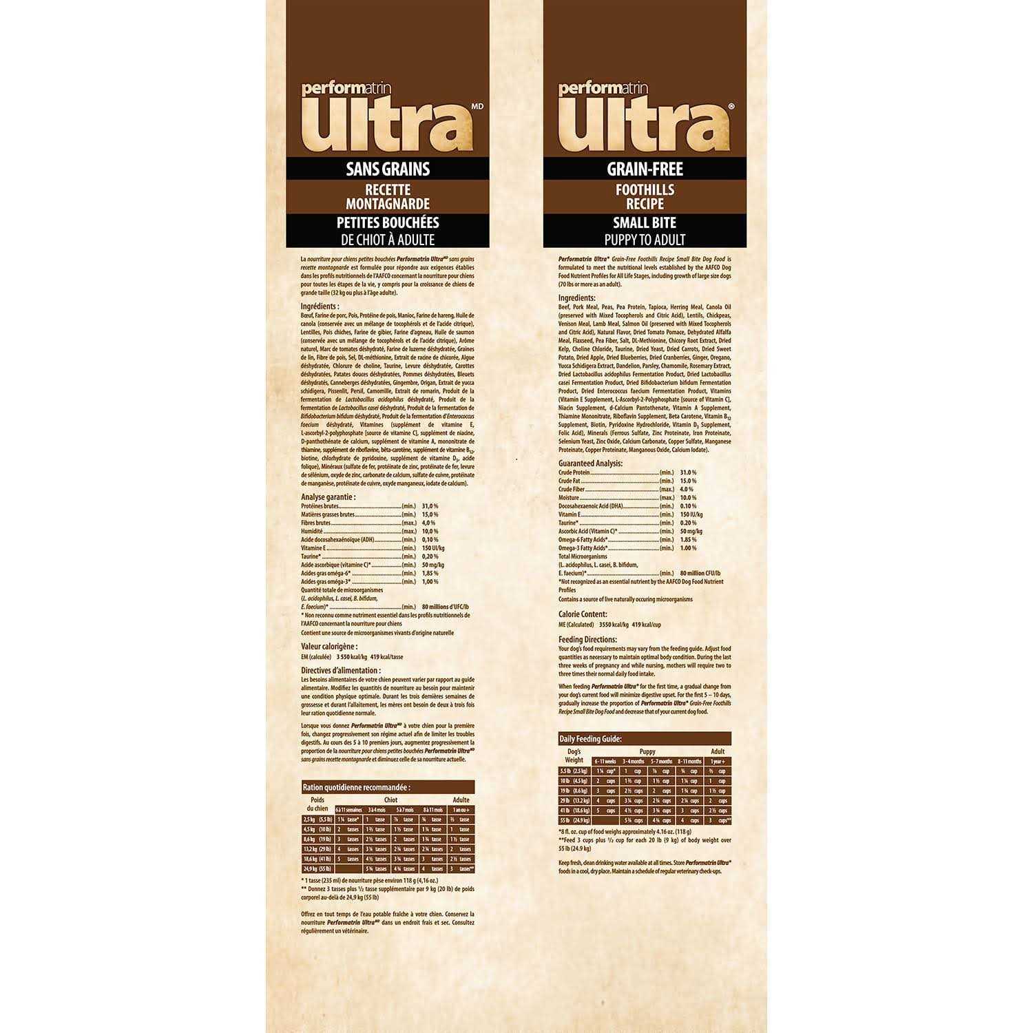 Performatrin Ultra Grain Free Foothills Recipe Dry Dog Food - Healthber
