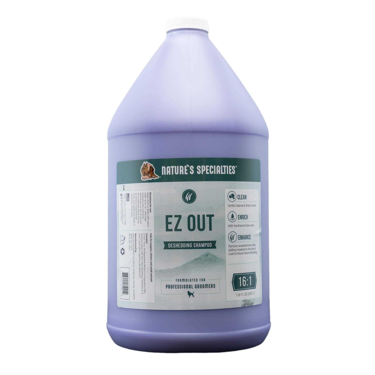 Nature’s Specialties EZ Out Deshedding Shampoo for Dogs Cats - Healthber