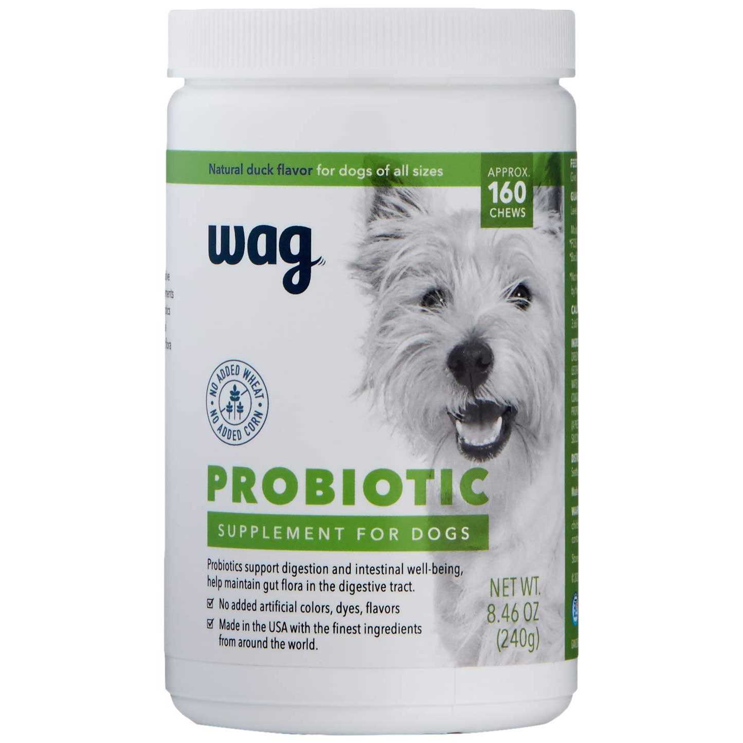 Amazon Brand Wag Probiotic Supplement Chews for Dogs - Healthber