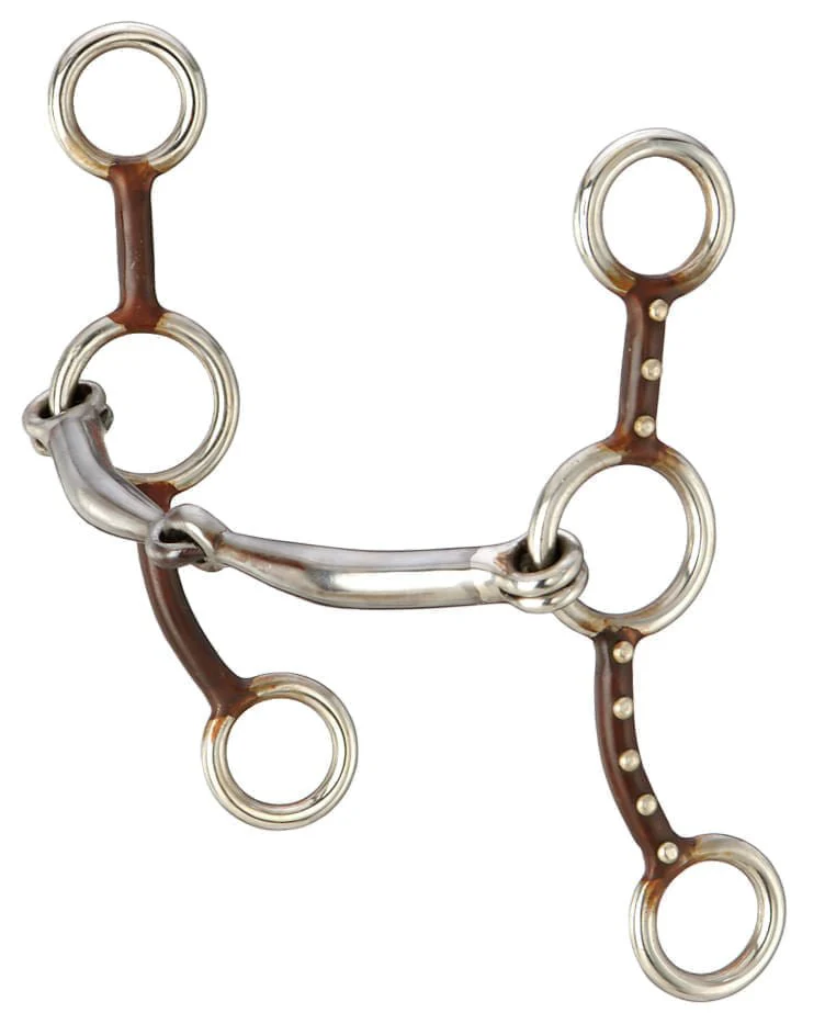 Antique Brown Dots Gag Snaffle - Healthber