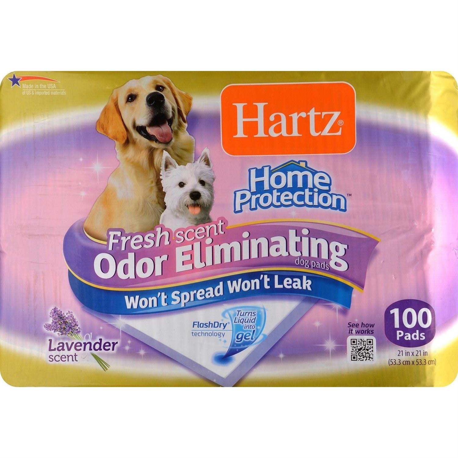 Hartz Home Protection Lavender Scent Odor Eliminating Dog Pads - Healthber