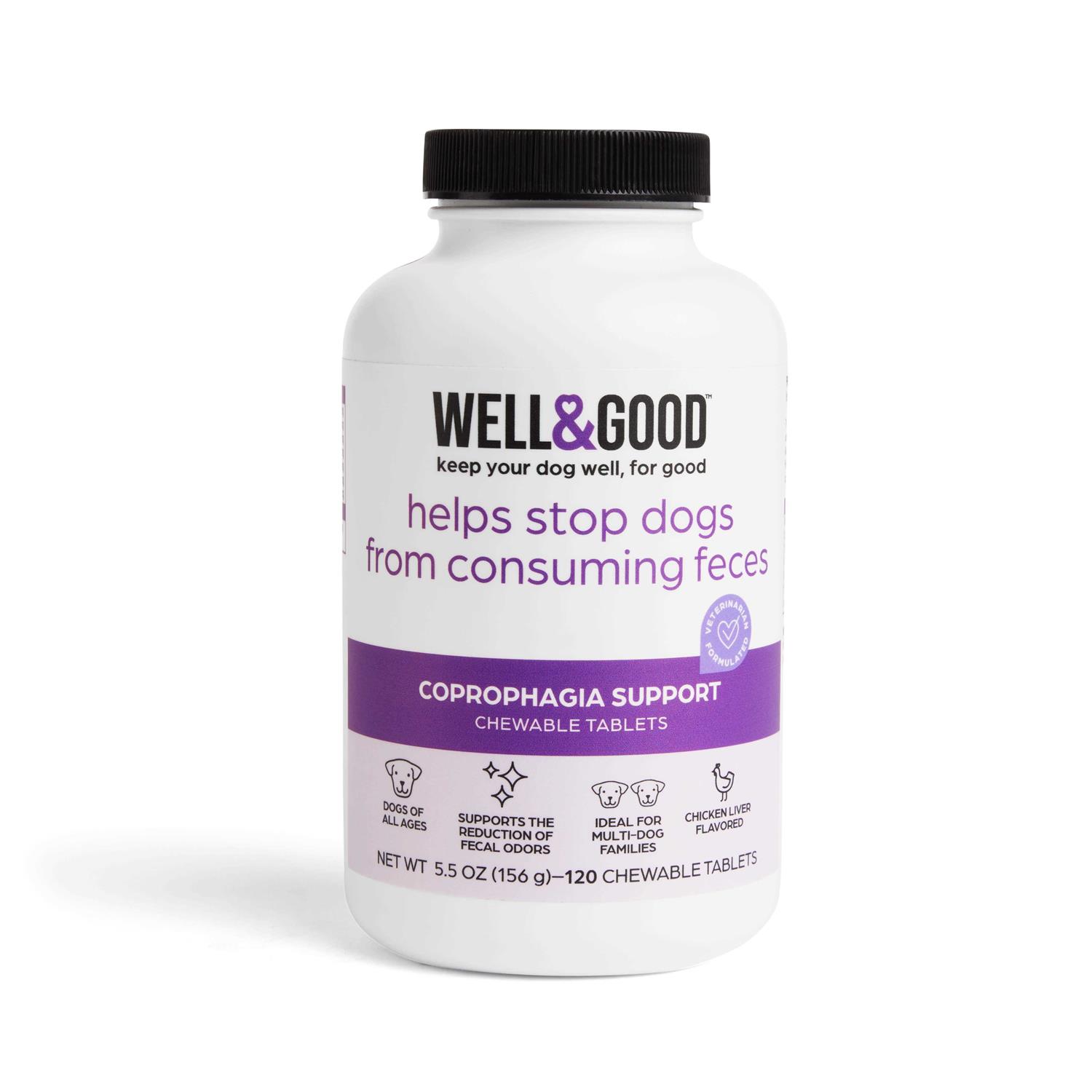 Well & Good Coprophagia Chewable Tablets for Dogs - Healthber