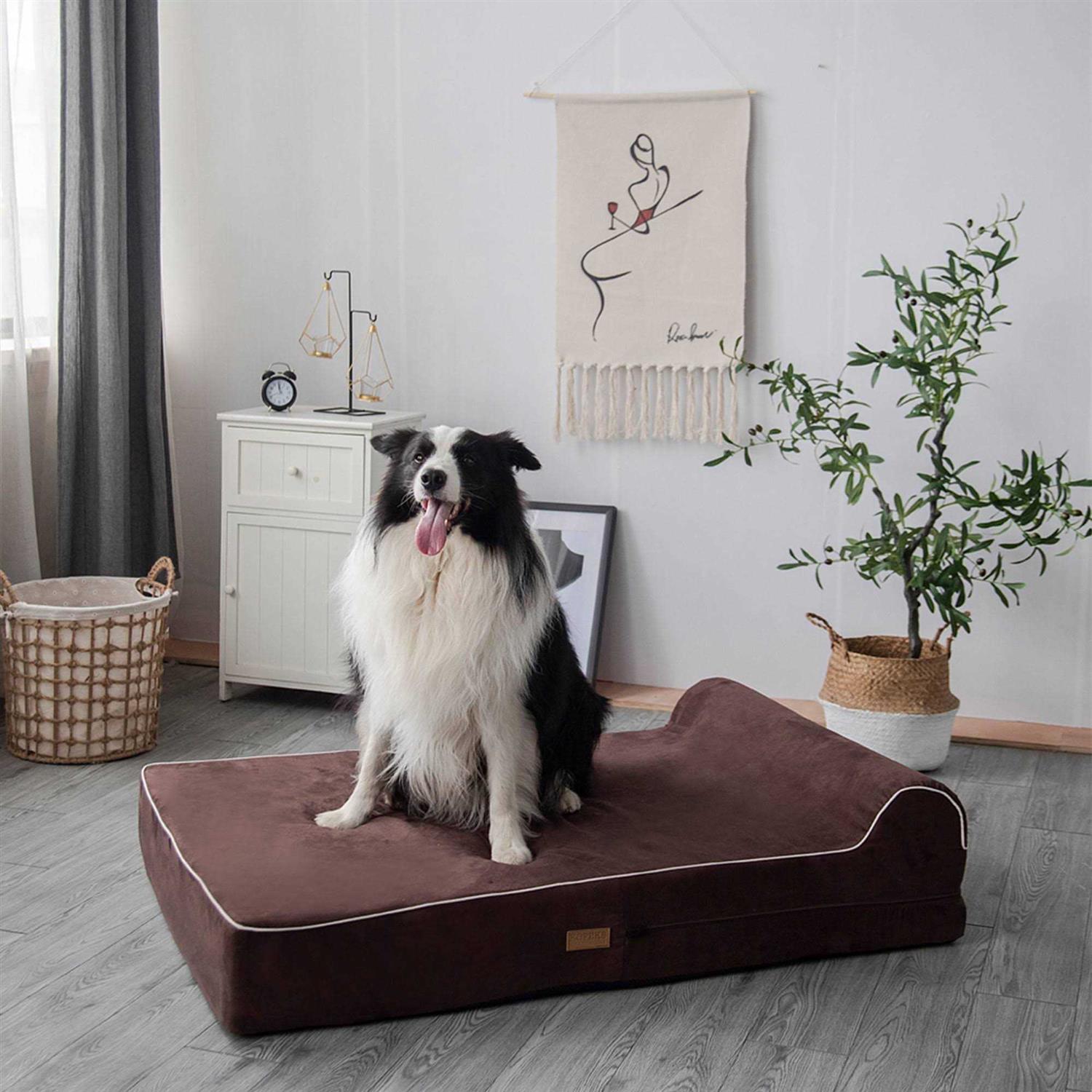 Kopeks Dog Bed with Pillow Orthopedic Memory Foam - Healthber