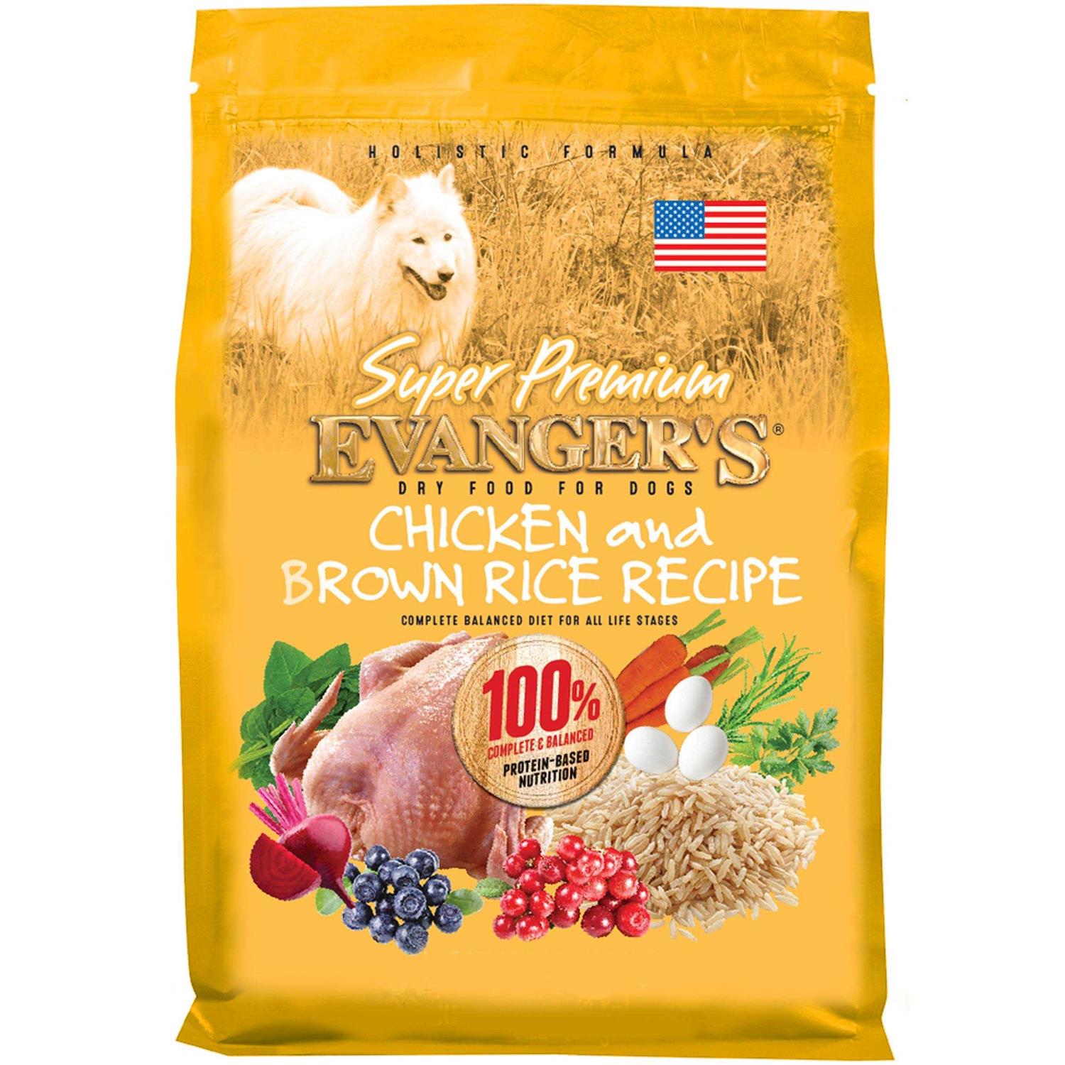 Evanger’s Super Premium Chicken with Brown Rice Dry Dog Food - Healthber