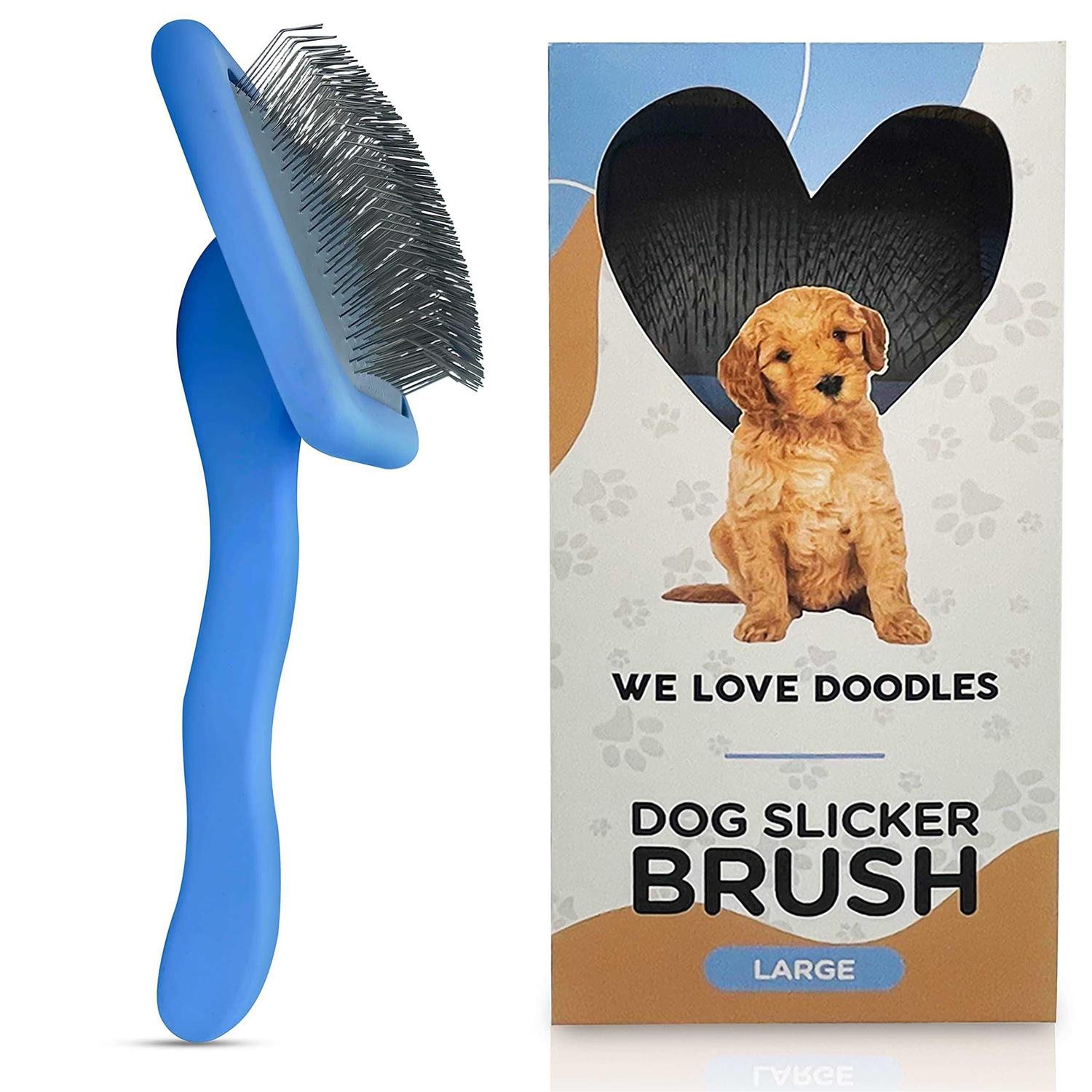 We Love Doodles Dog Slicker Brush Dog Doodle Brush for Grooming Pet Hair Dog Brush - Healthber